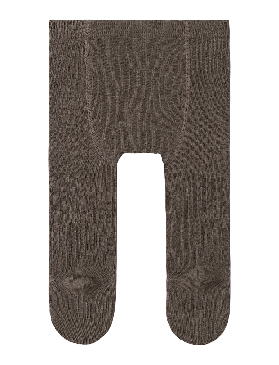 name it - NBMWAKMA WO/BL RIB PANTYHOSE - strumpfhosen - morel - 1