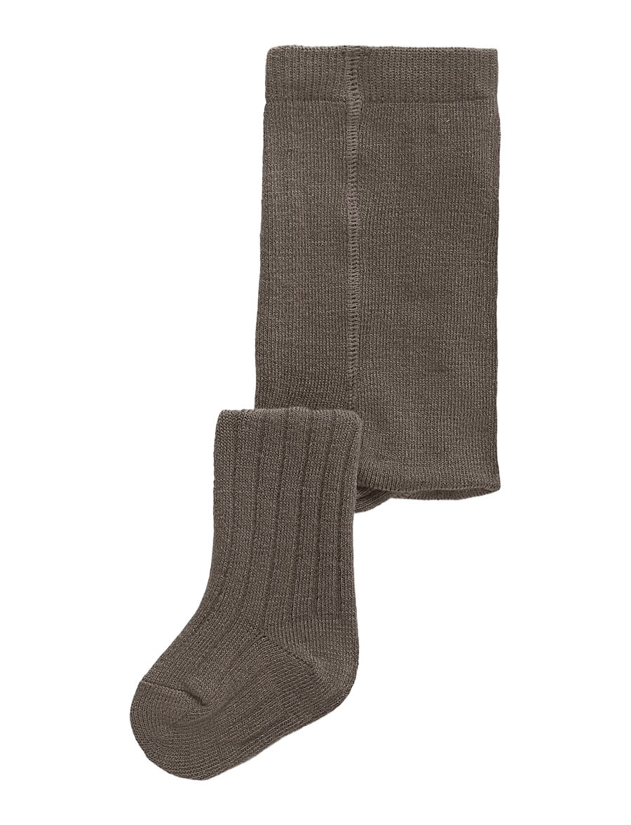 name it - NBMWAKMA WO/BL RIB PANTYHOSE - strumpfhosen - morel - 2