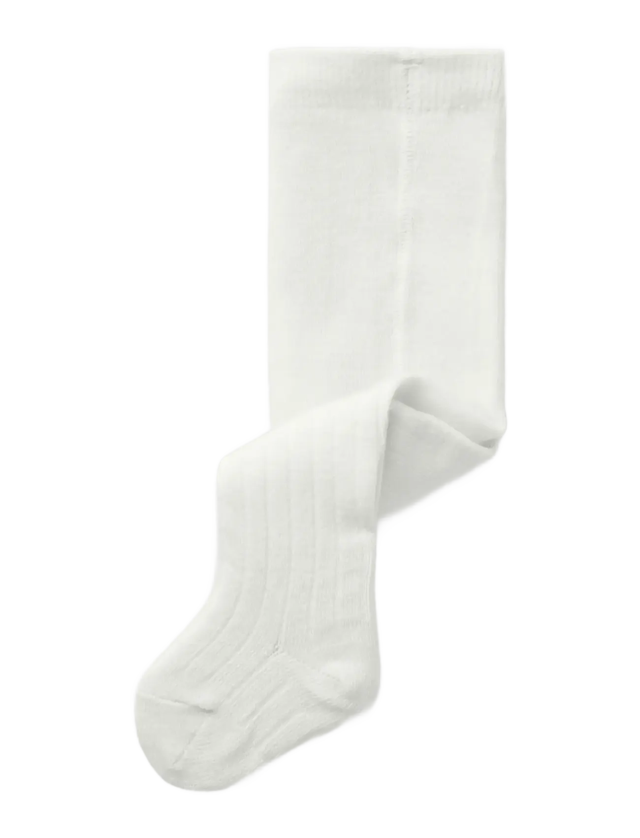 name it - NBMWAKMA WO/BL RIB PANTYHOSE - tights - snow white - 3