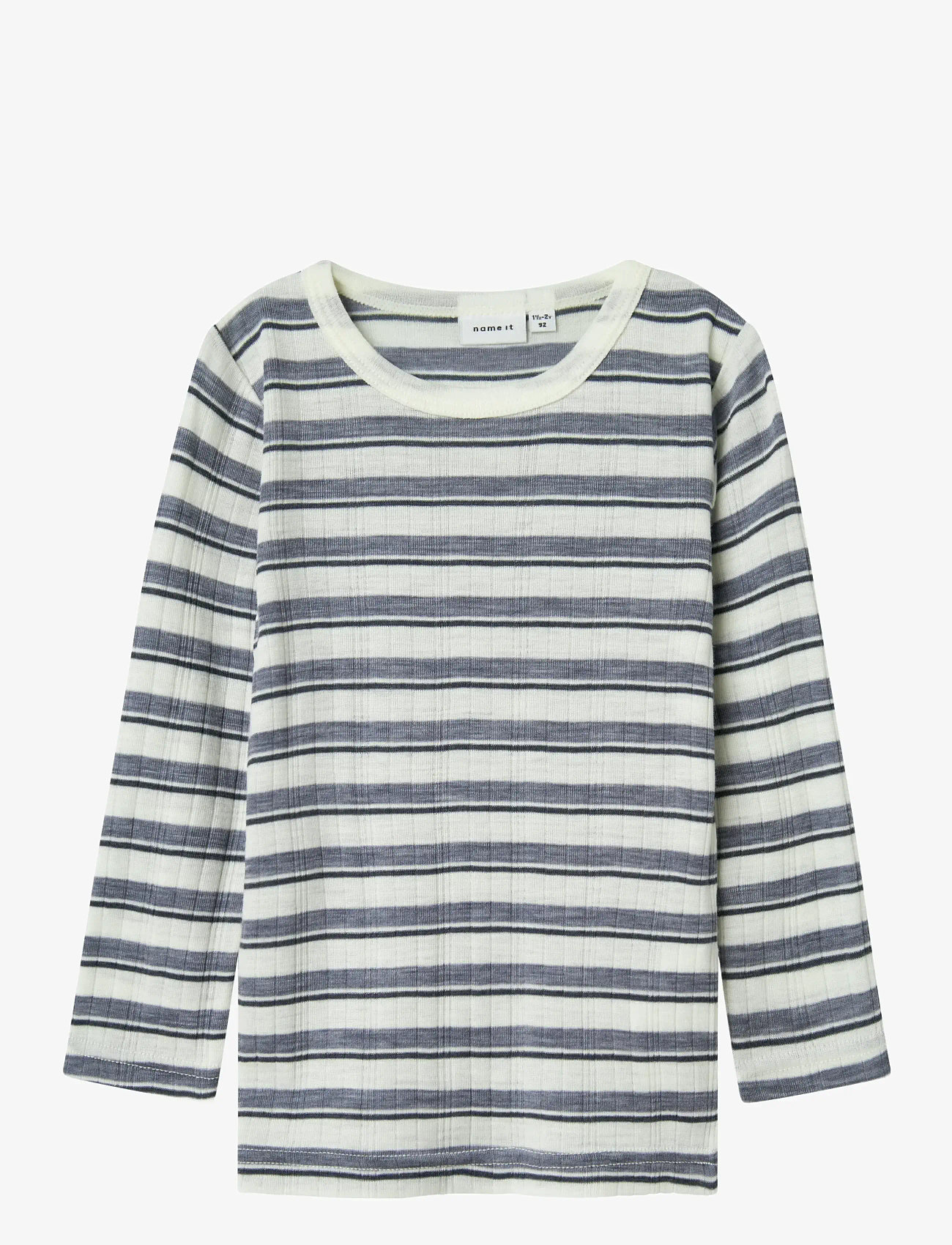 name it - NMMWANG WOOL NEEDLE LS TOP NOOS - langärmelig - folkstone gray - 1