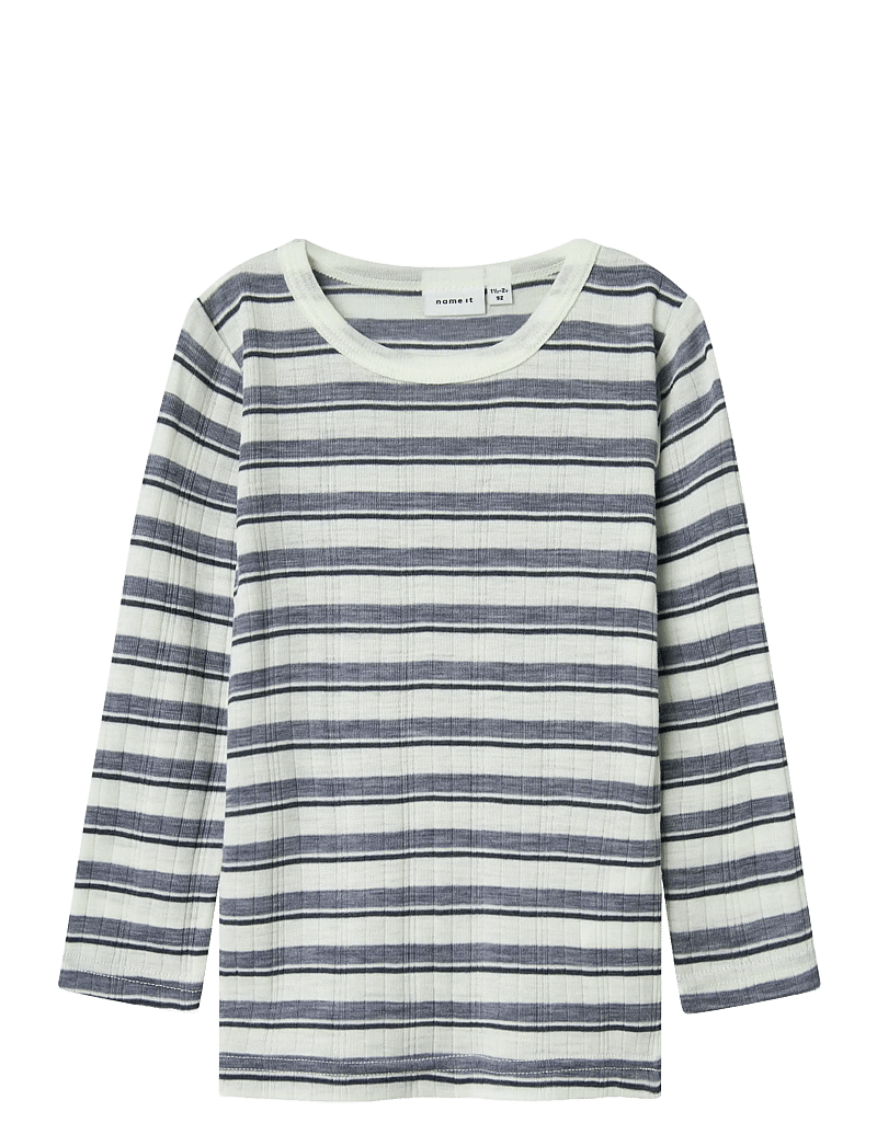 name it - NMMWANG WOOL NEEDLE LS TOP NOOS - langärmelig - folkstone gray - 1