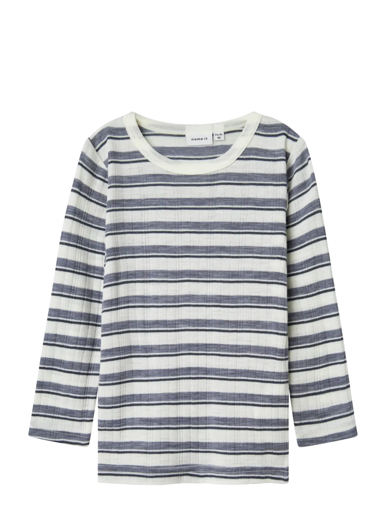 name it NMMWANG WOOL NEEDLE LS TOP - Överdelar - FOLKSTONE GRAY / blue