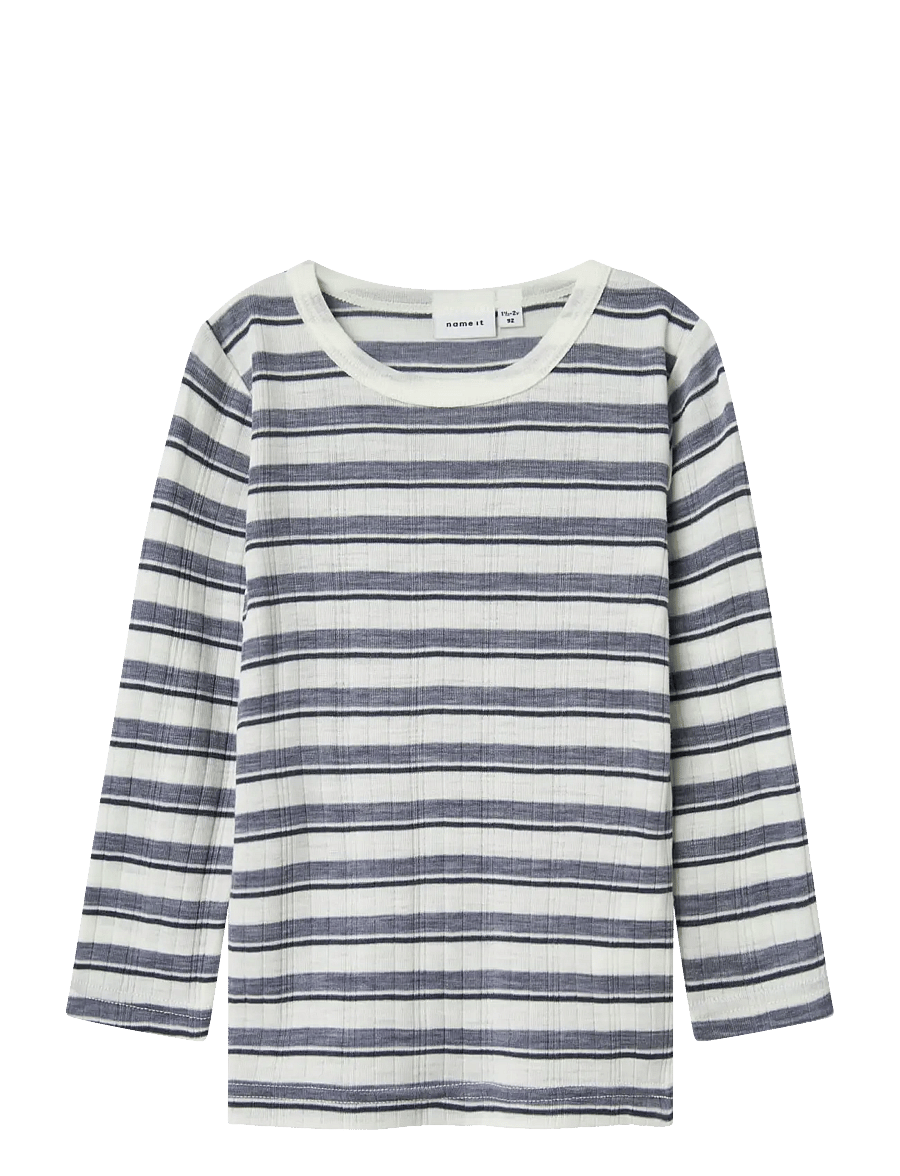 name it - NMMWANG WOOL NEEDLE LS TOP - langärmelig - folkstone gray - 1
