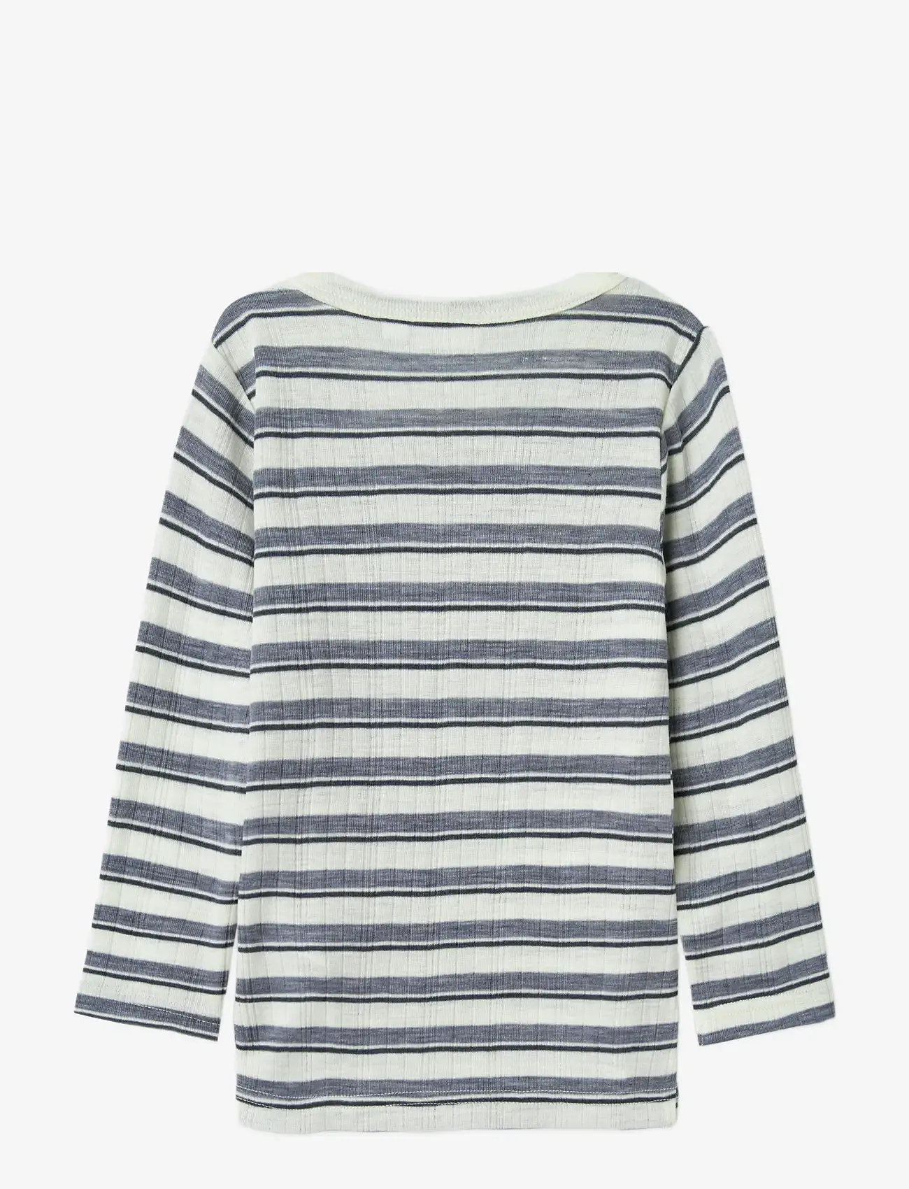 name it - NMMWANG WOOL NEEDLE LS TOP NOOS - langärmelig - folkstone gray - 2