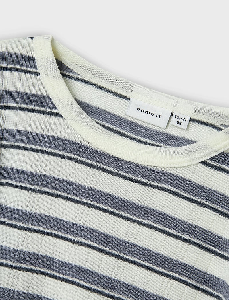 name it - NMMWANG WOOL NEEDLE LS TOP NOOS - langärmelig - folkstone gray - 3