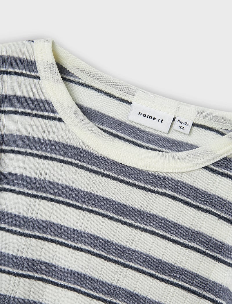 name it - NMMWANG WOOL NEEDLE LS TOP - langärmelig - folkstone gray - 4