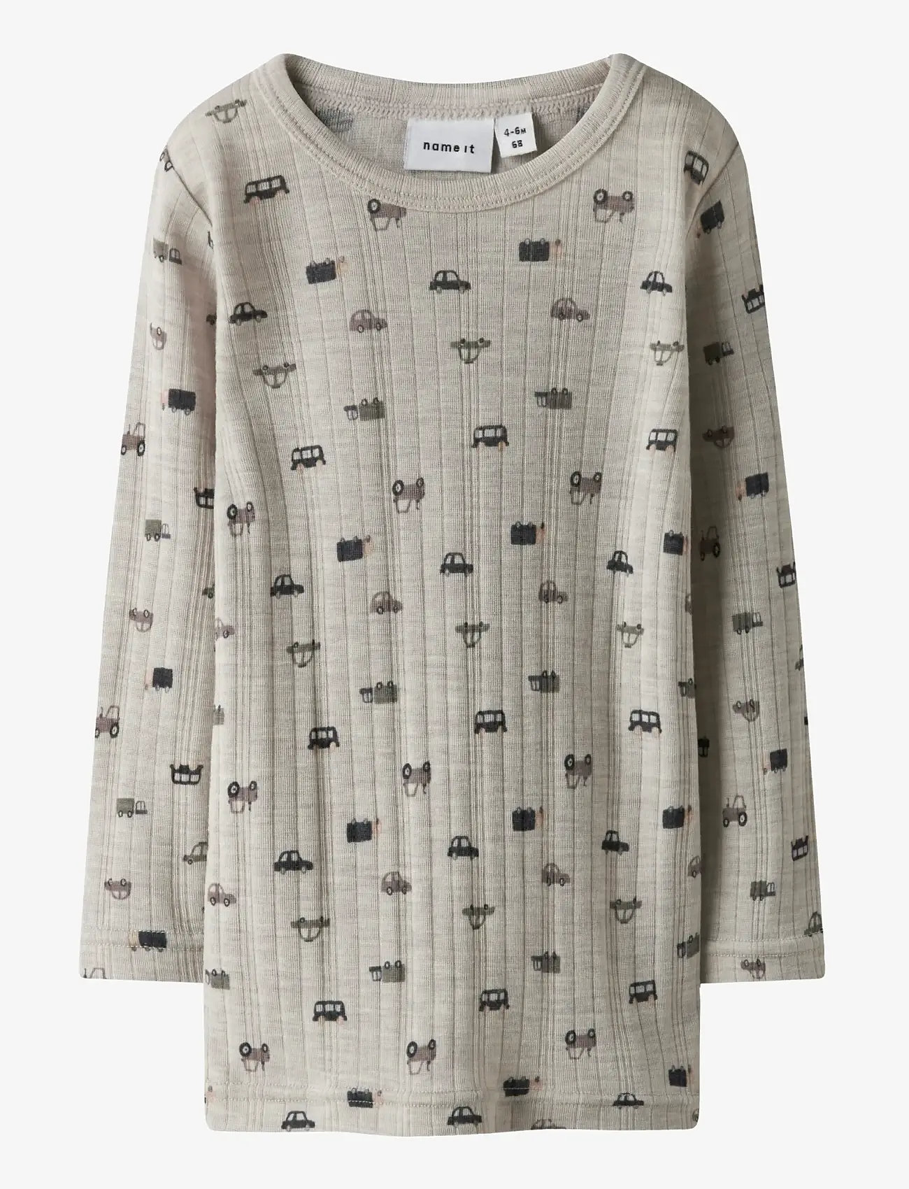 name it - NMMWANG WOOL NEEDLE LS TOP NOOS - langærmede t-shirts - nacreous cloud - 0