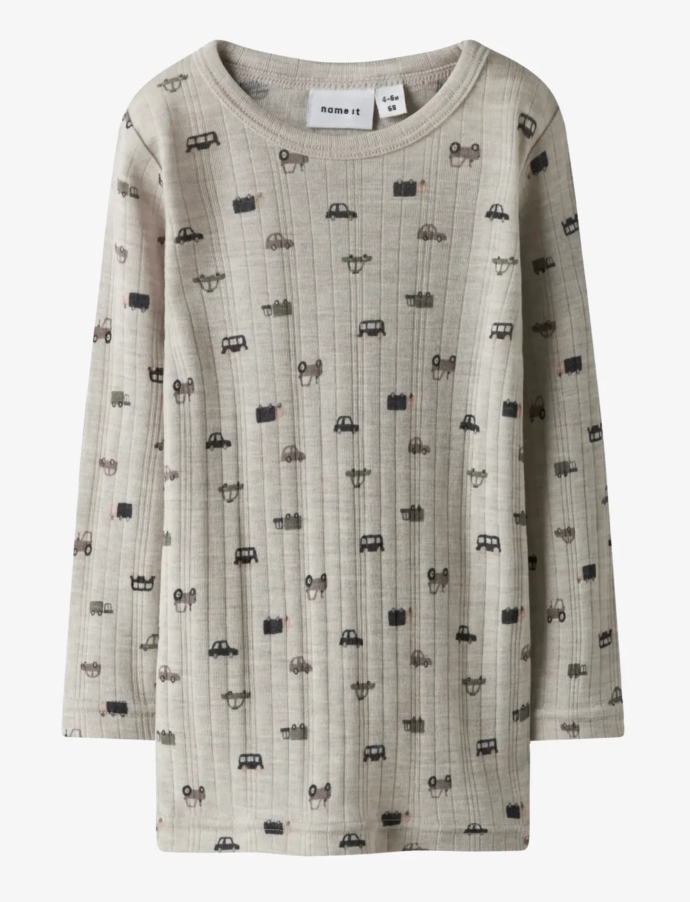 name it - NMMWANG WOOL NEEDLE LS TOP NOOS - langærmede t-shirts - nacreous cloud - 0