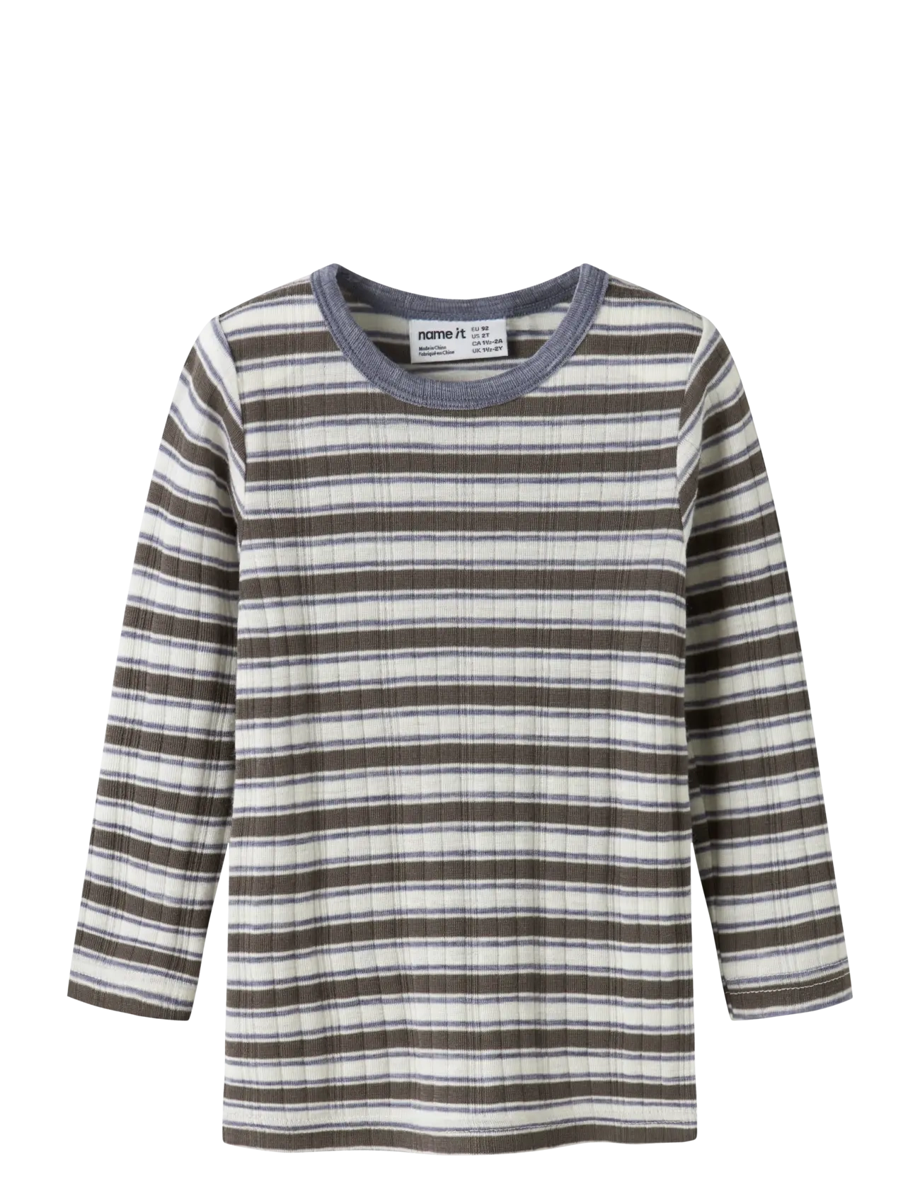 name it NMMWANG WOOL NEEDLE LS TOP - Funktionsunterwäsche - Oberteile - SNOW WHITE / white