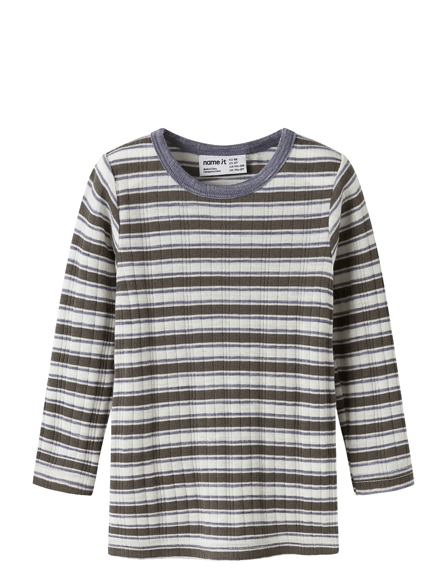 name it - NMMWANG WOOL NEEDLE LS TOP - langärmelig - snow white - 0