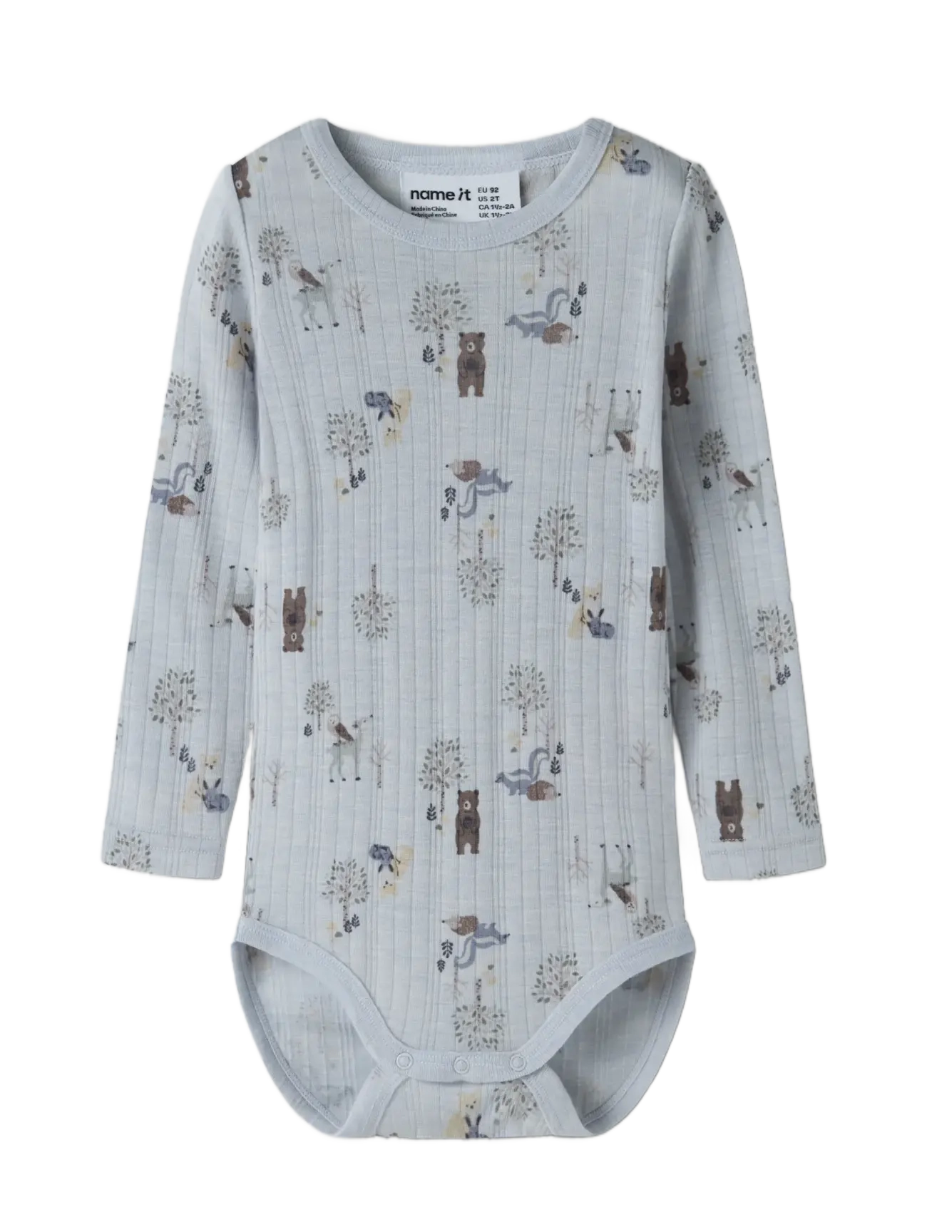 name it - NMMWANG WOOL NEEDLE LS BODY - arctic ice - 2