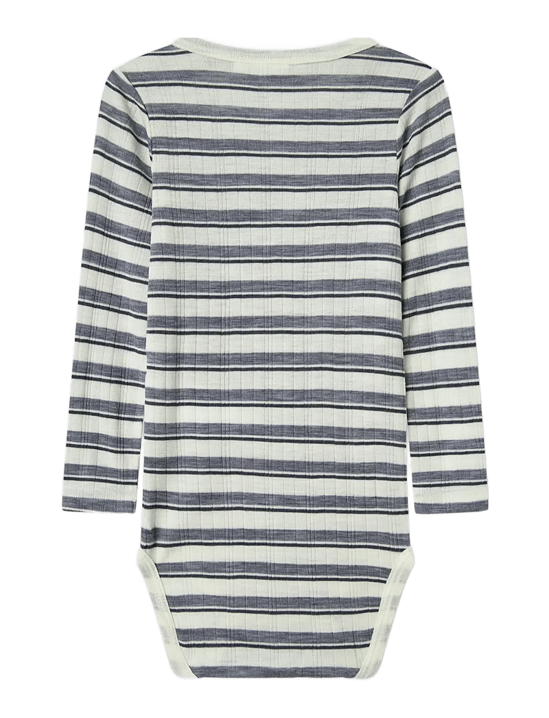 name it - NMMWANG WOOL NEEDLE LS BODY - base layer baby - folkstone gray - 1