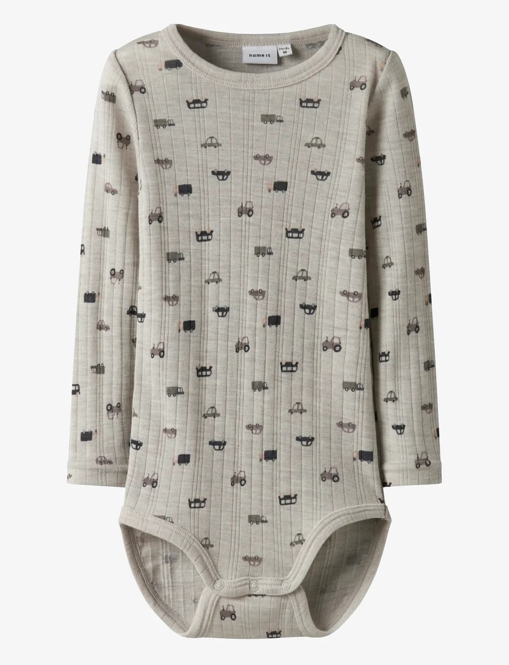 name it - NMMWANG WOOL NEEDLE LS BODY NOOS - base layer baby - nacreous cloud - 0