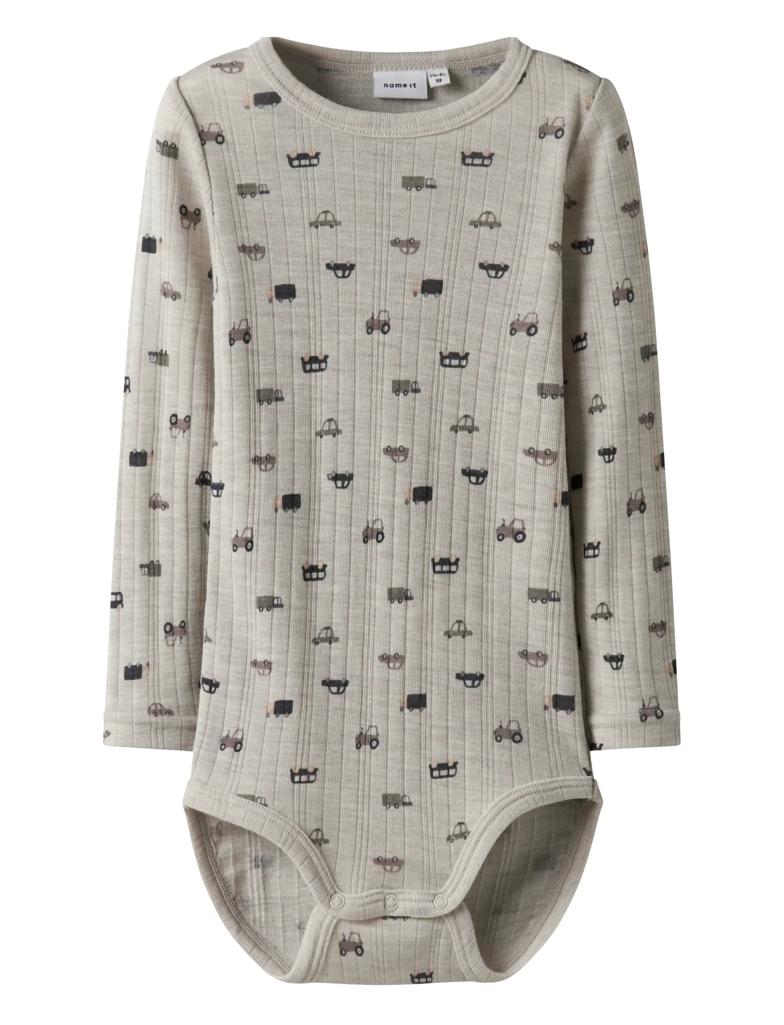 name it NMMWANG WOOL NEEDLE LS BODY - Kleidung - NACREOUS CLOUD / grey
