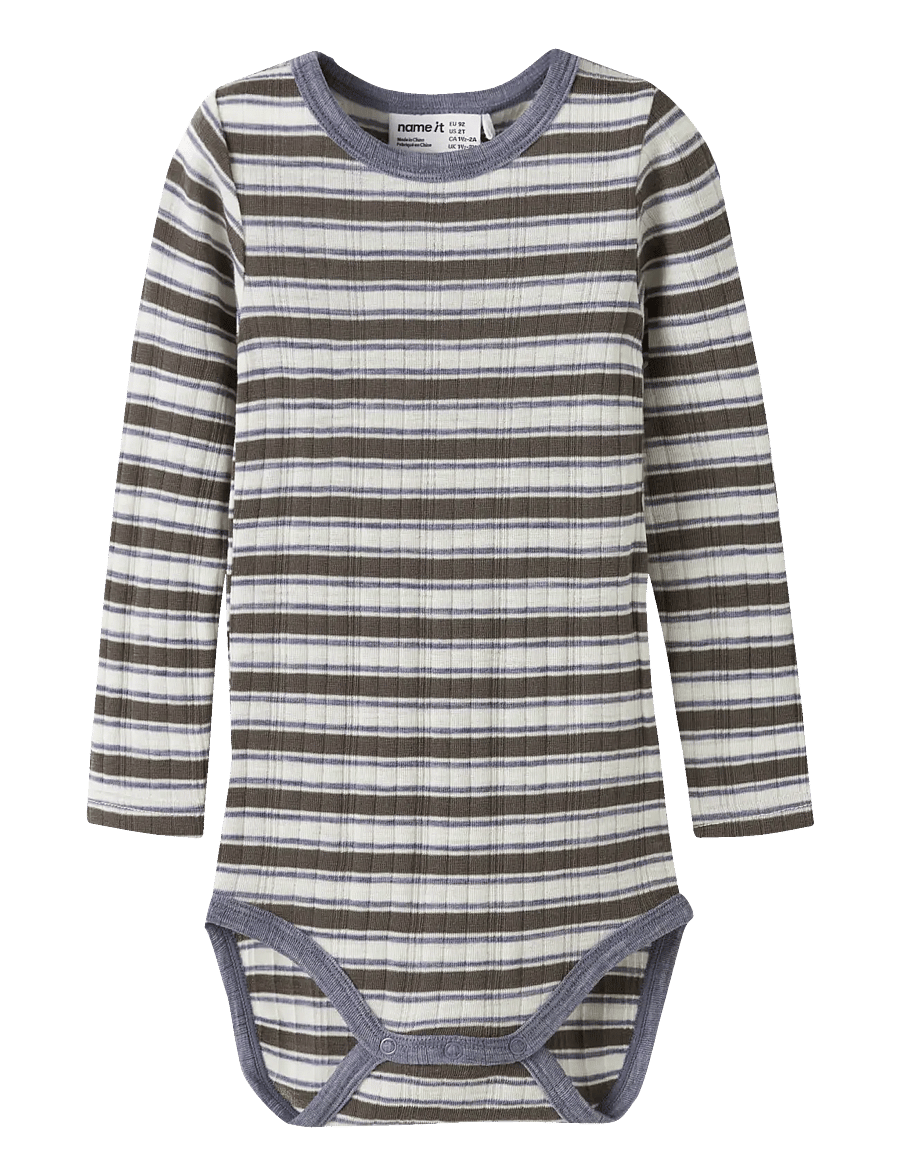 name it - NMMWANG WOOL NEEDLE LS BODY - funkionsunterwäsche - baby - snow white - 0