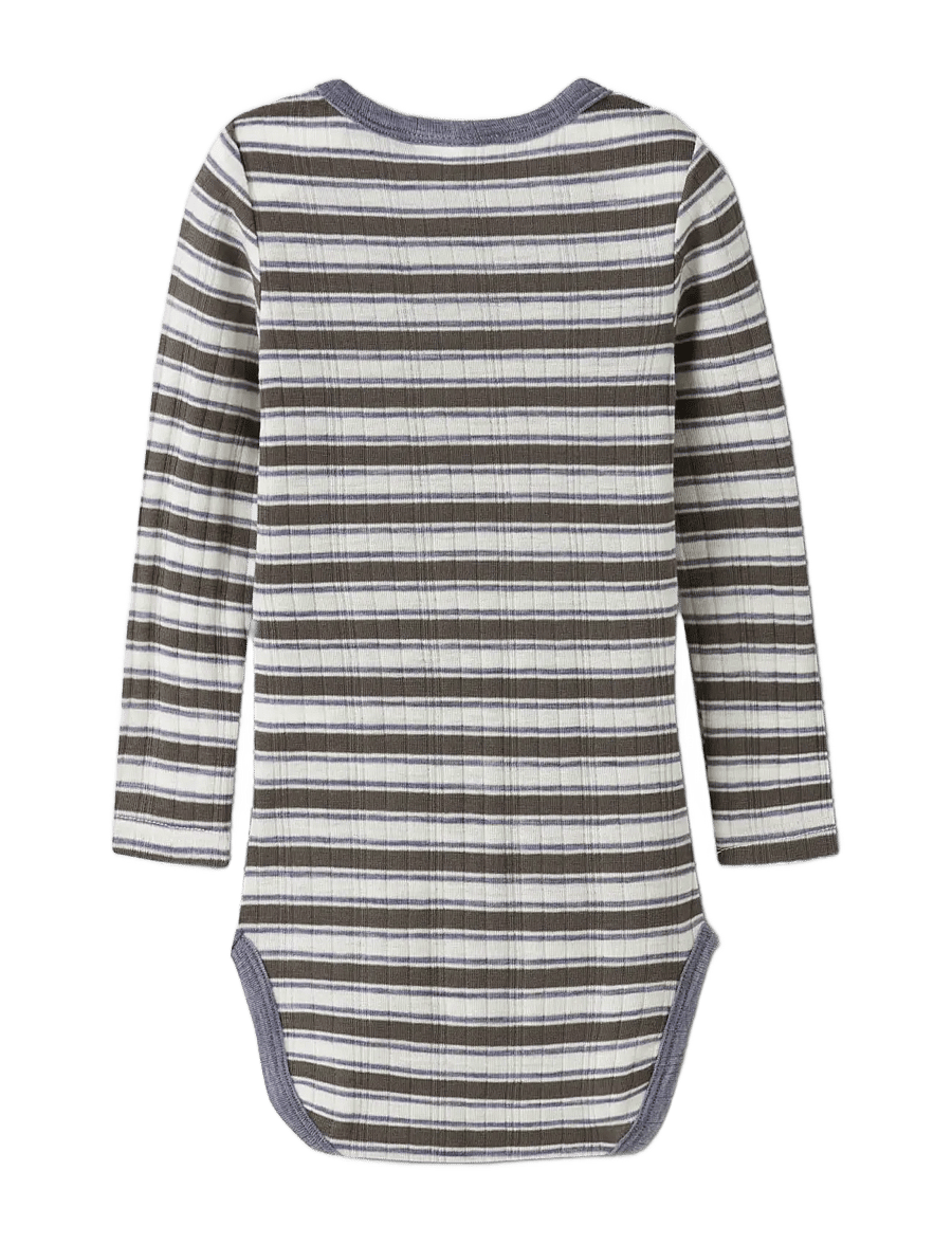 name it - NMMWANG WOOL NEEDLE LS BODY - funkionsunterwäsche - baby - snow white - 1
