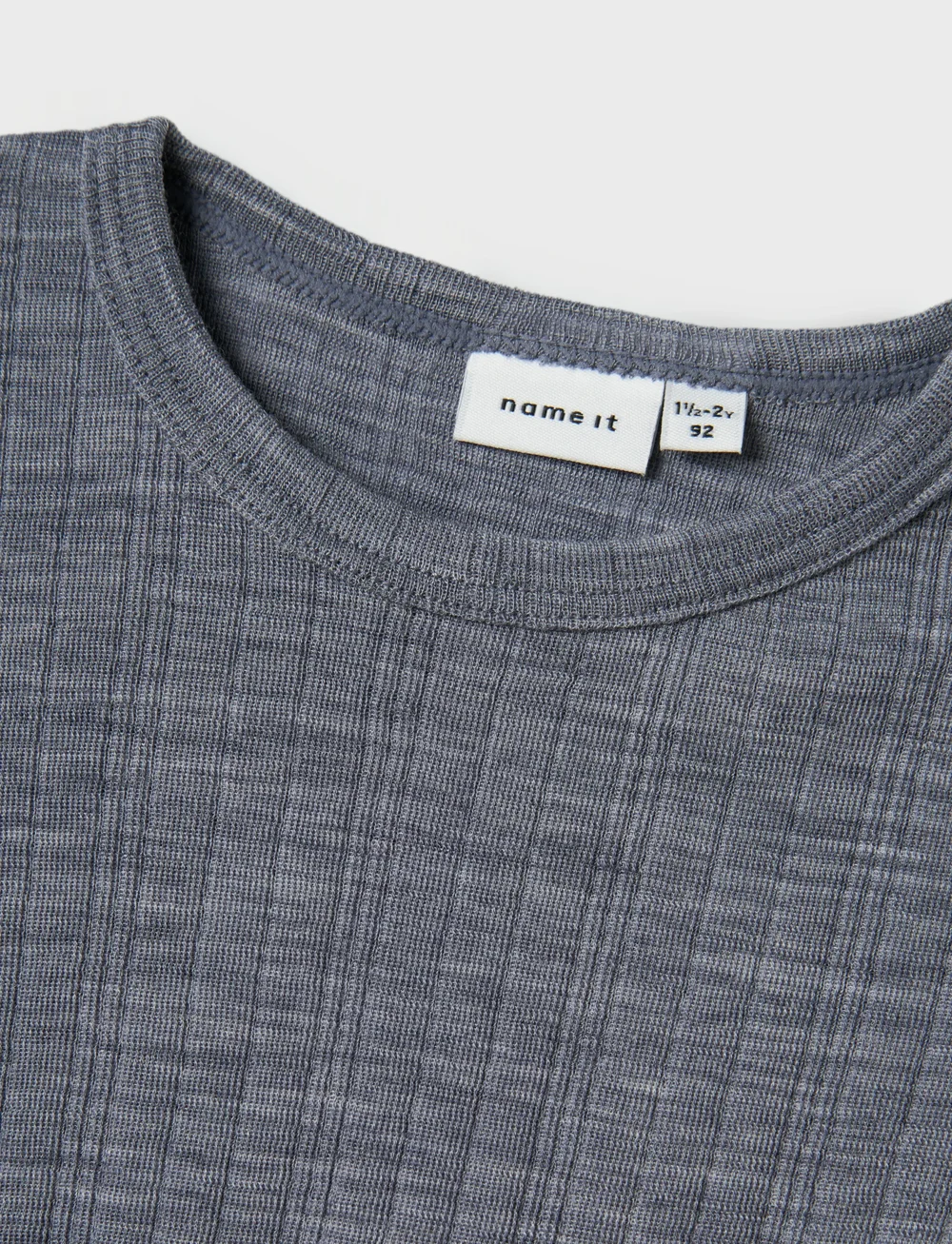 name it - NMMWANG WOOL NEEDLE LS TOP SOLID NOOS - langärmelig - folkstone gray - 3