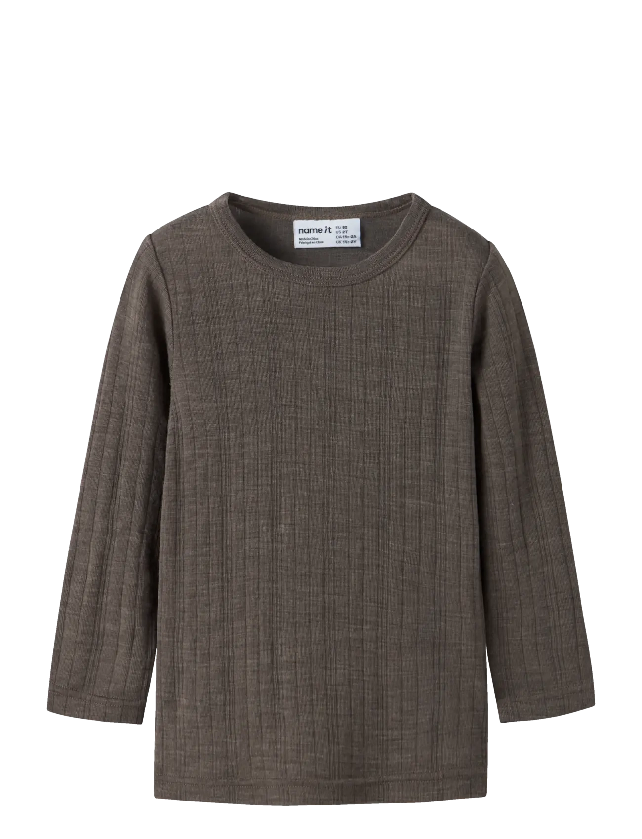 name it | Nmmwang Wool Needle Ls Top Solid Noos | 116