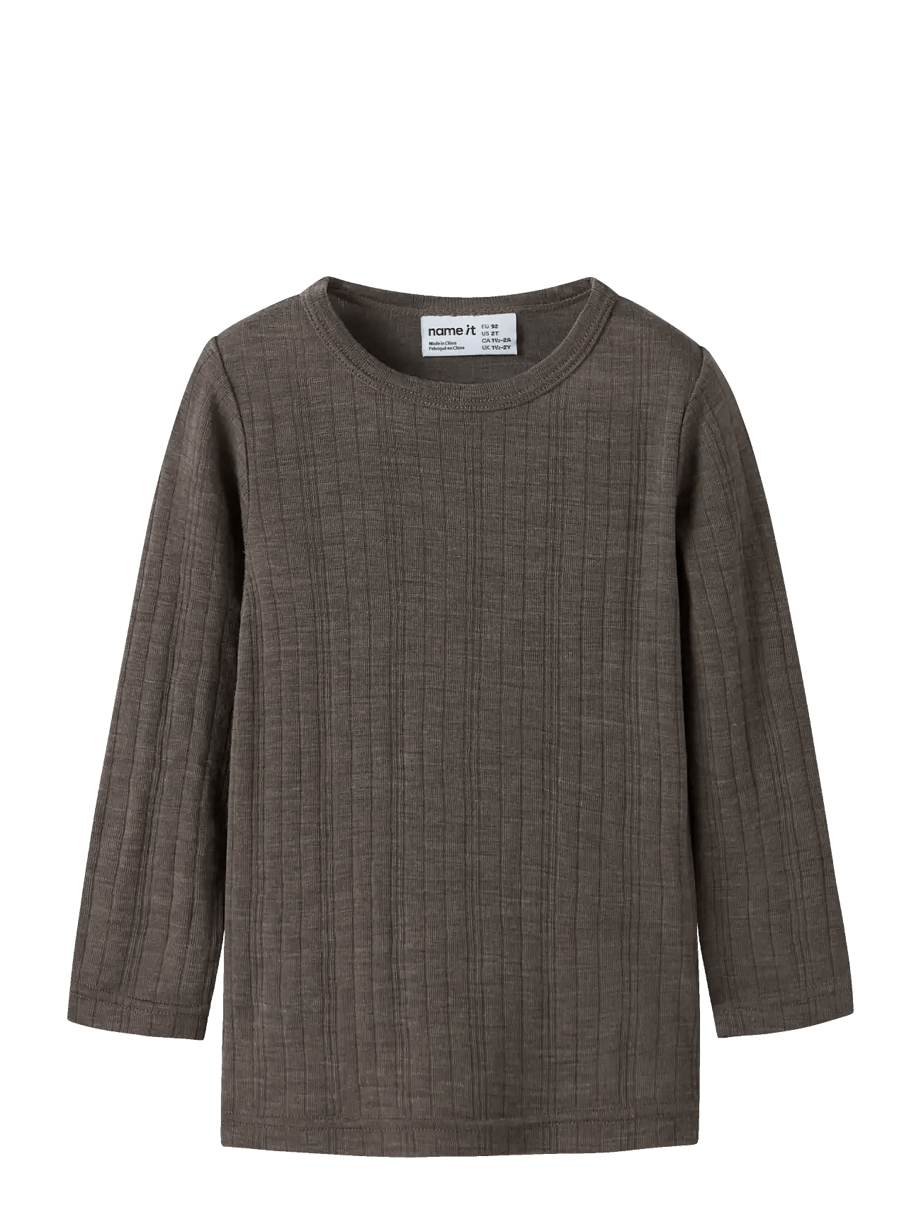 name it | Nmmwang Wool Needle Ls Top Solid Noos | 116