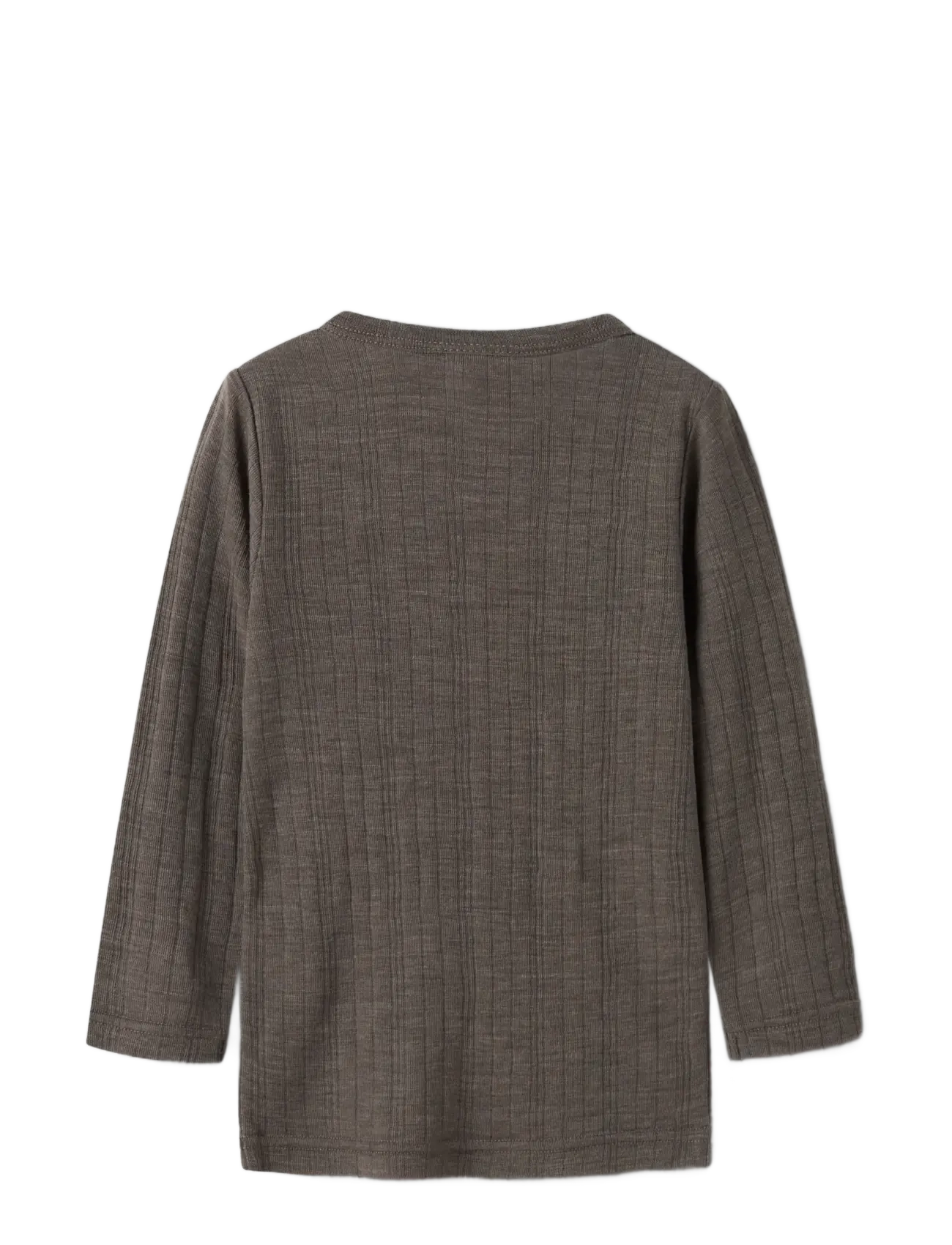 name it - NMMWANG WOOL NEEDLE LS TOP SOLID NOOS - long-sleeved t-shirts - morel - 1