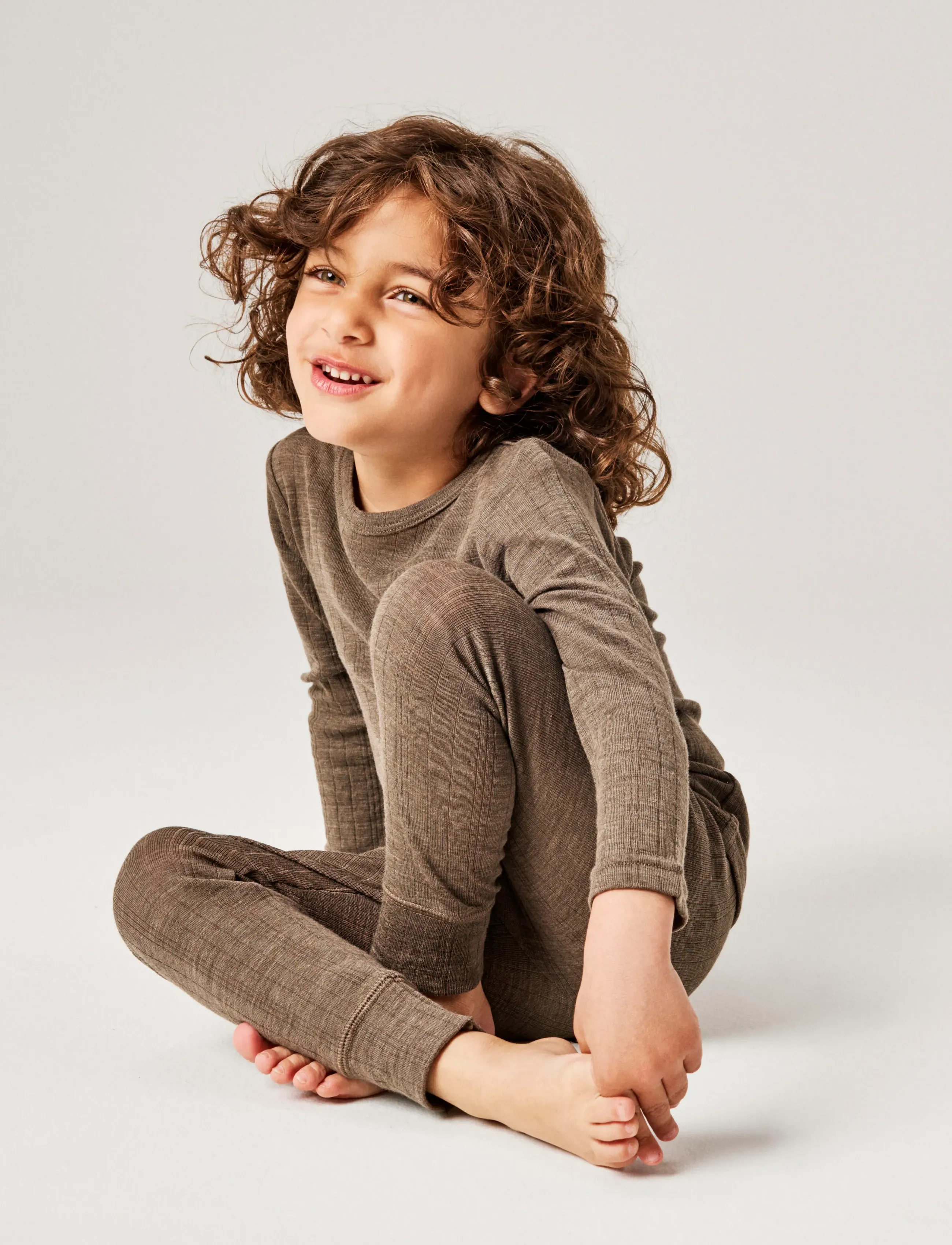 name it - NMMWANG WOOL NEEDLE LS TOP SOLID NOOS - long-sleeved t-shirts - morel - 2