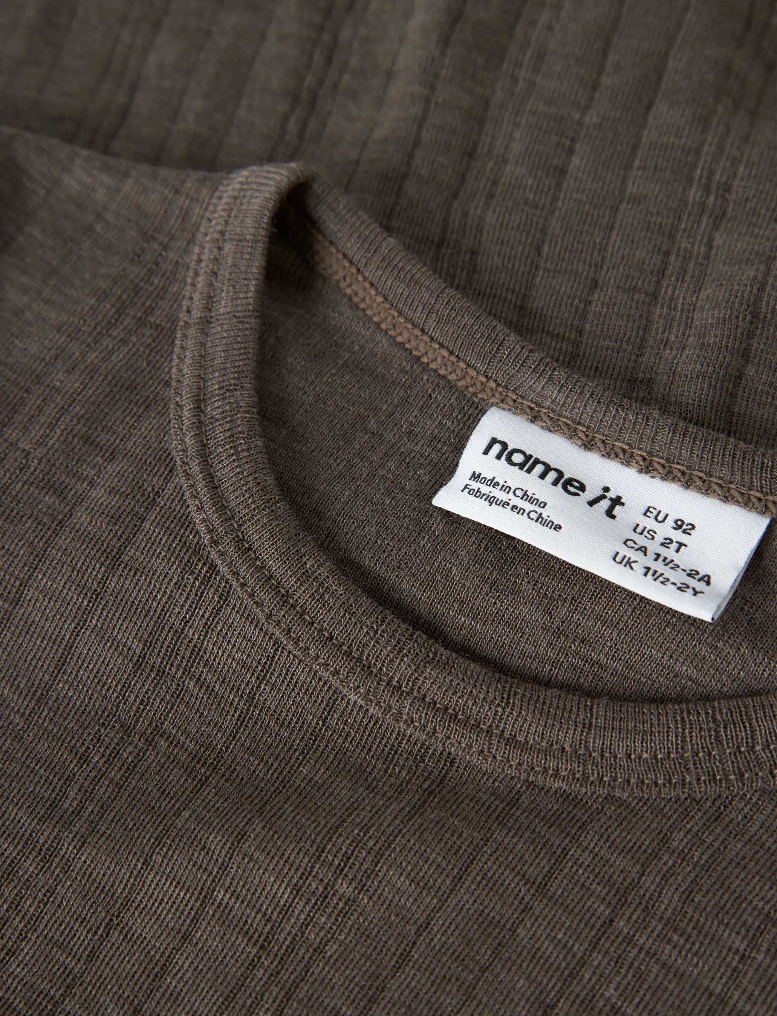 name it - NMMWANG WOOL NEEDLE LS TOP SOLID NOOS - long-sleeved t-shirts - morel - 3