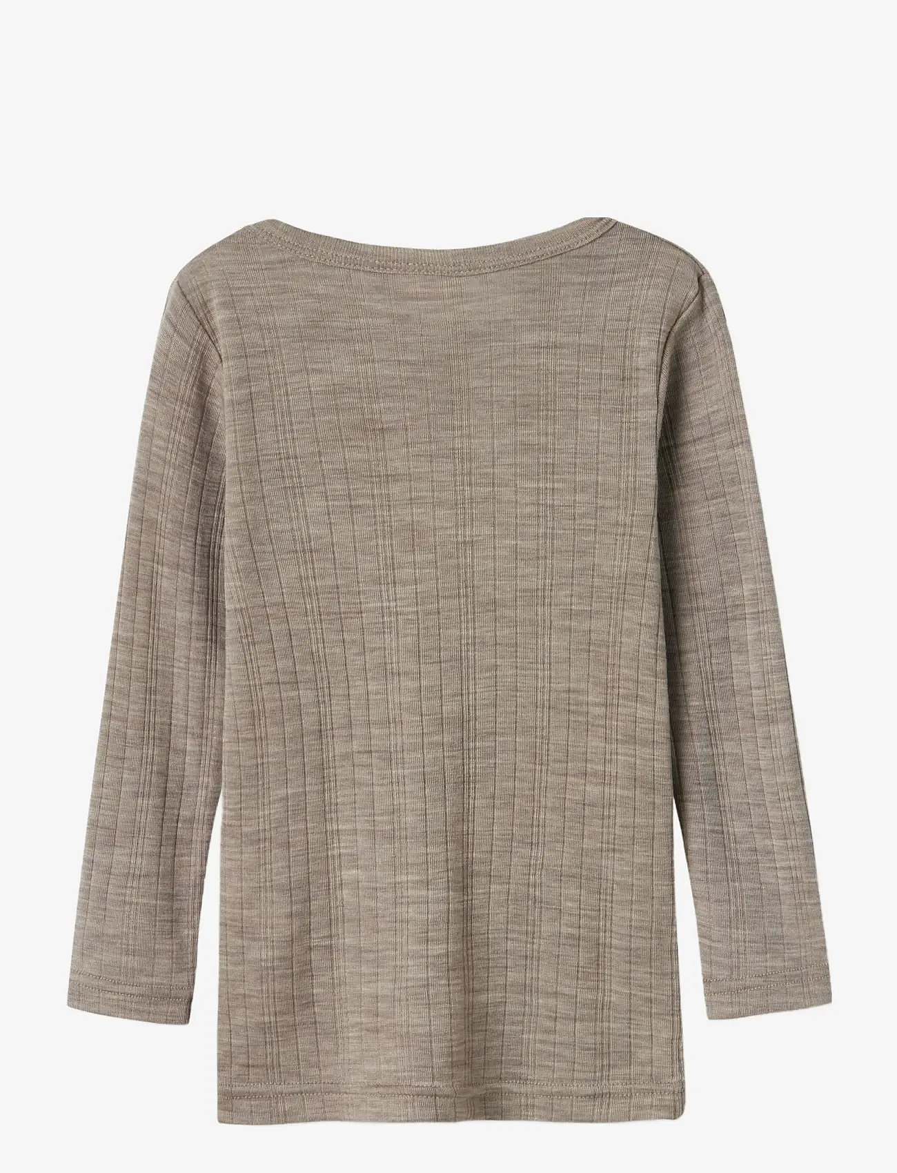 name it - NMMWANG WOOL NEEDLE LS TOP SOLID NOOS - pikkade varrukatega t-särgid - satellite - 1