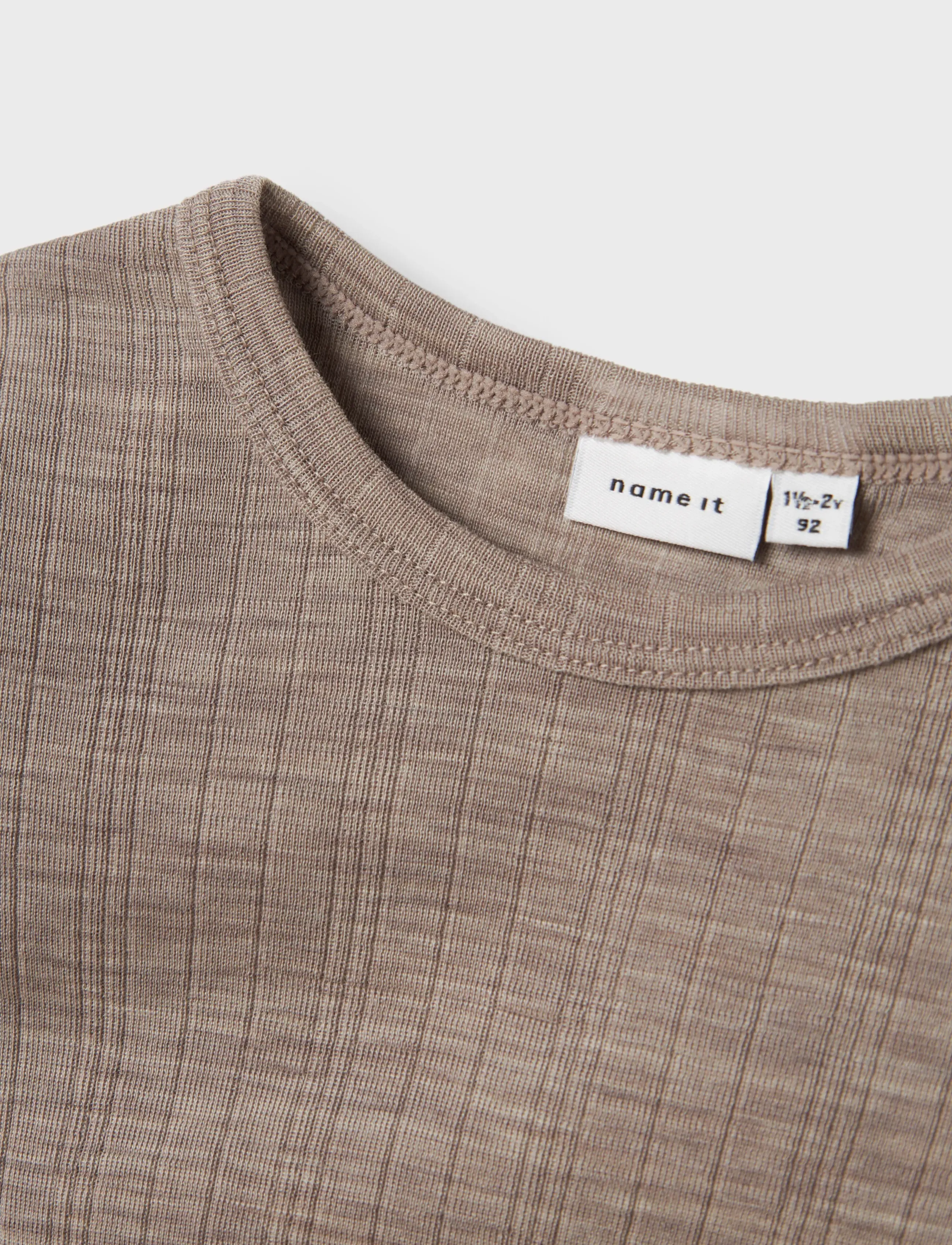 name it - NMMWANG WOOL NEEDLE LS TOP SOLID NOOS - långärmade t-shirts - satellite - 3