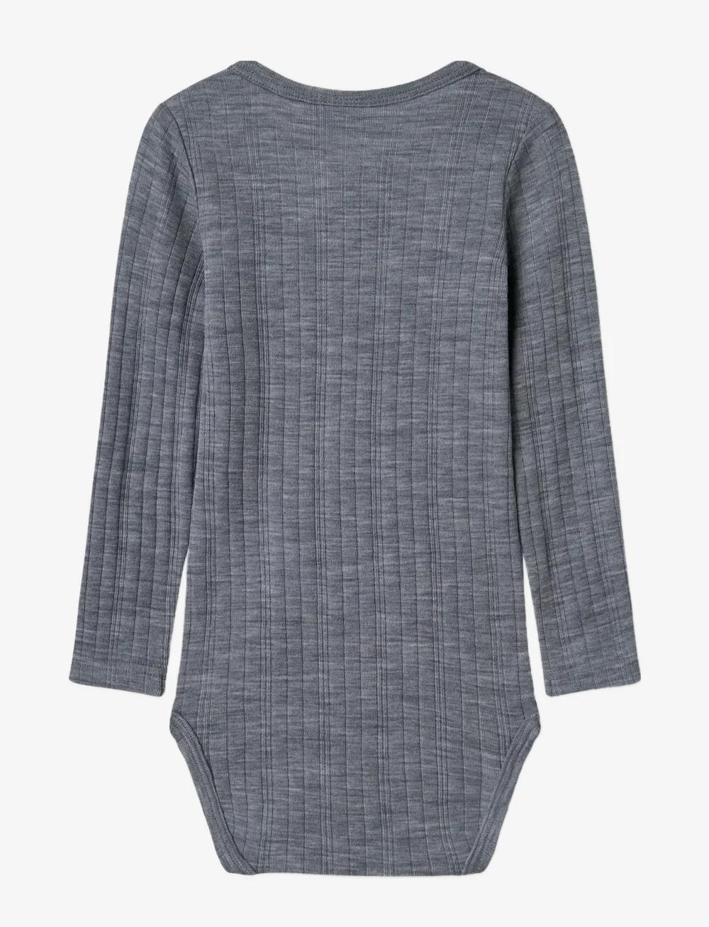 name it - NMMWANG WOOL NEEDLE LS BODY SOLID NOOS - base layer baby - folkstone gray - 1