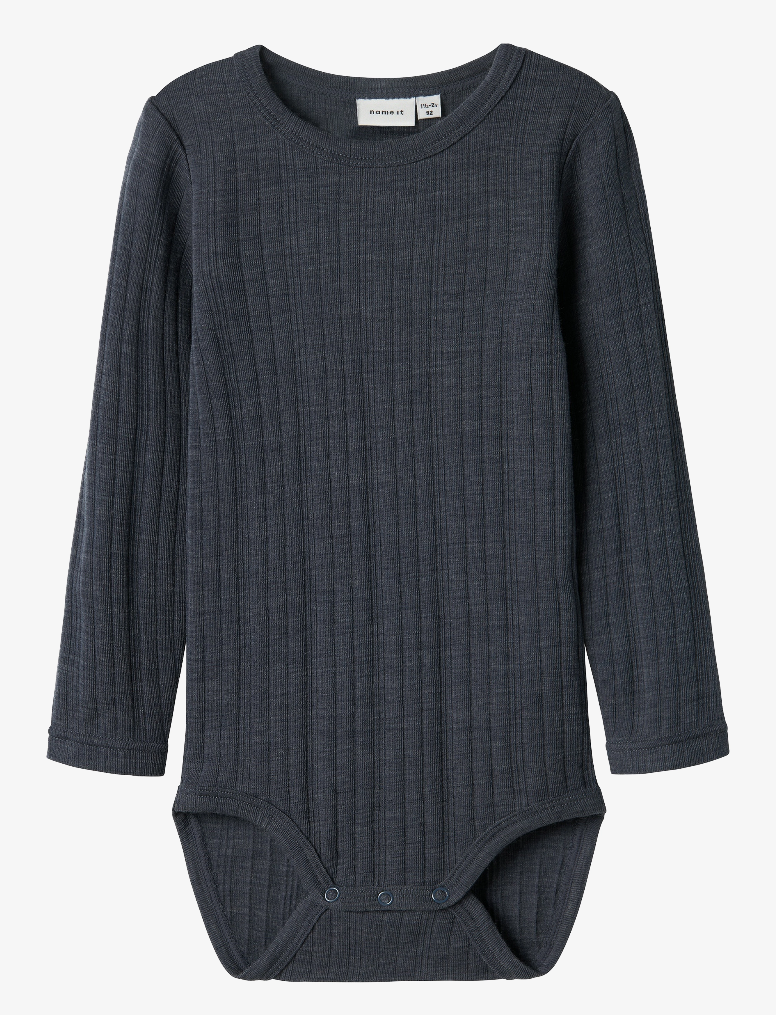 name it NMMWANG WOOL NEEDLE LS BODY SOLID - Apģērbs - OMBRE BLUE / navy