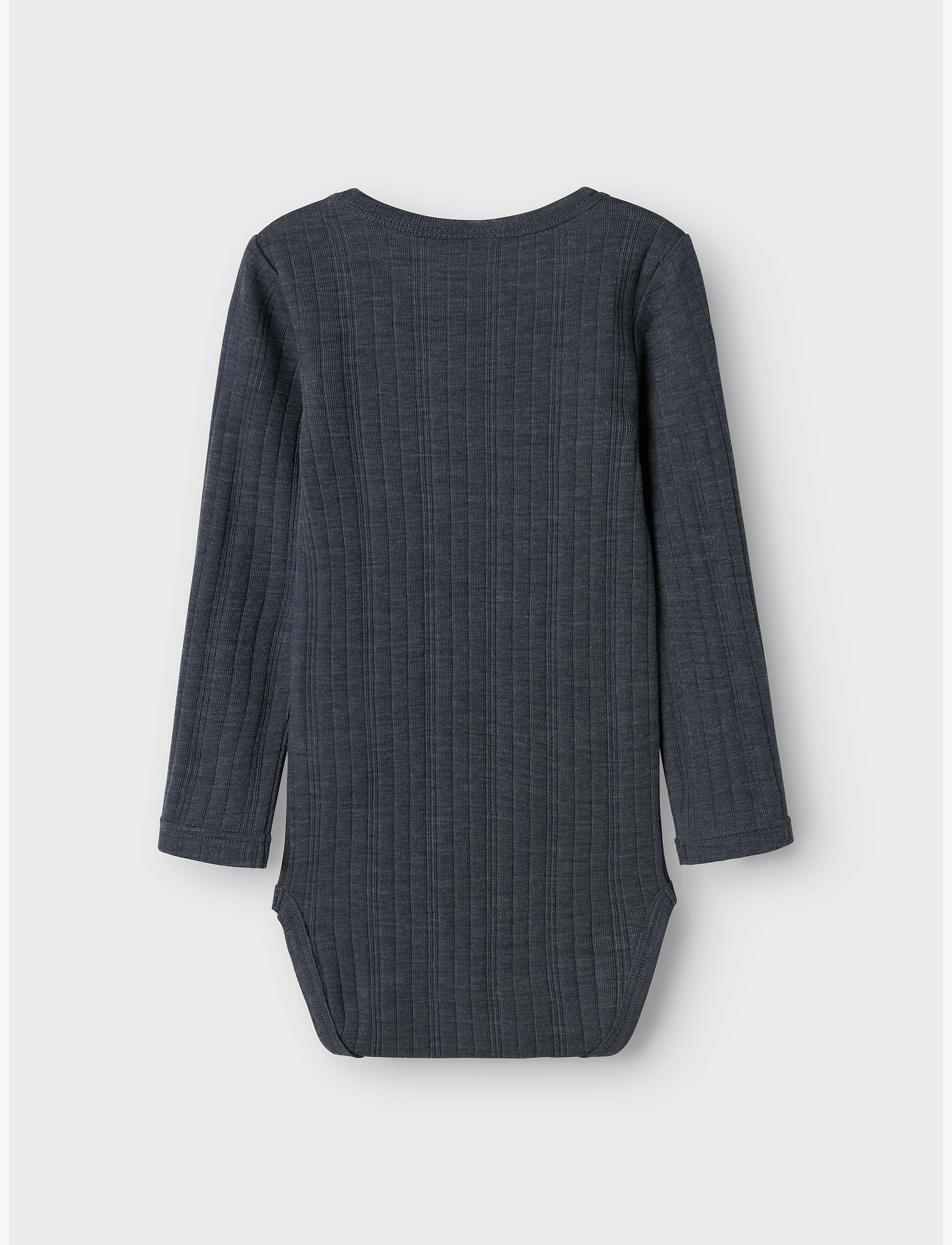 name it - NMMWANG WOOL NEEDLE LS BODY SOLID - langärmelige bodys - ombre blue - 1