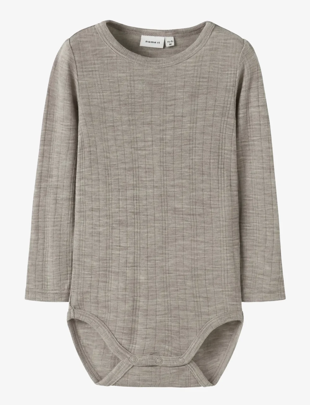 name it - NMMWANG WOOL NEEDLE LS BODY SOLID - base layer baby - satellite - 0