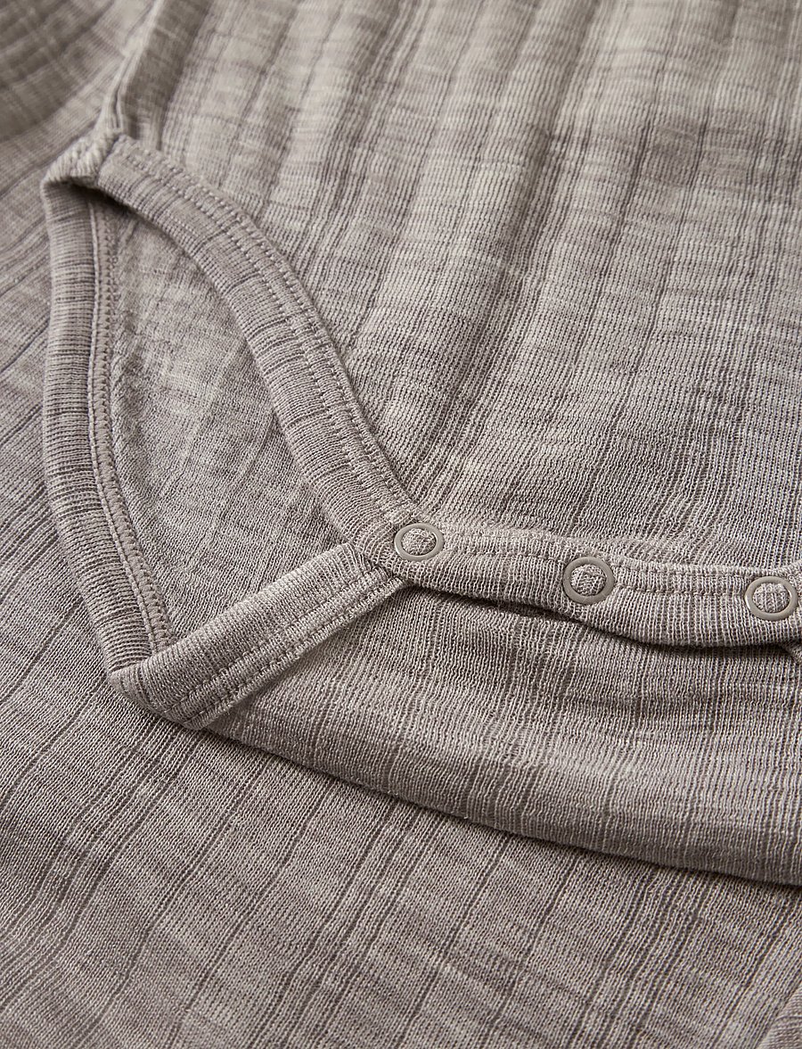 name it - NMMWANG WOOL NEEDLE LS BODY SOLID - base layer baby - satellite - 1