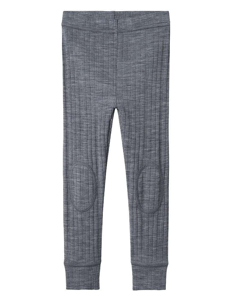 name it - NMMWANG WOOL NEEDLE LONGJOHN SOLID NOOS - folkstone gray - 1