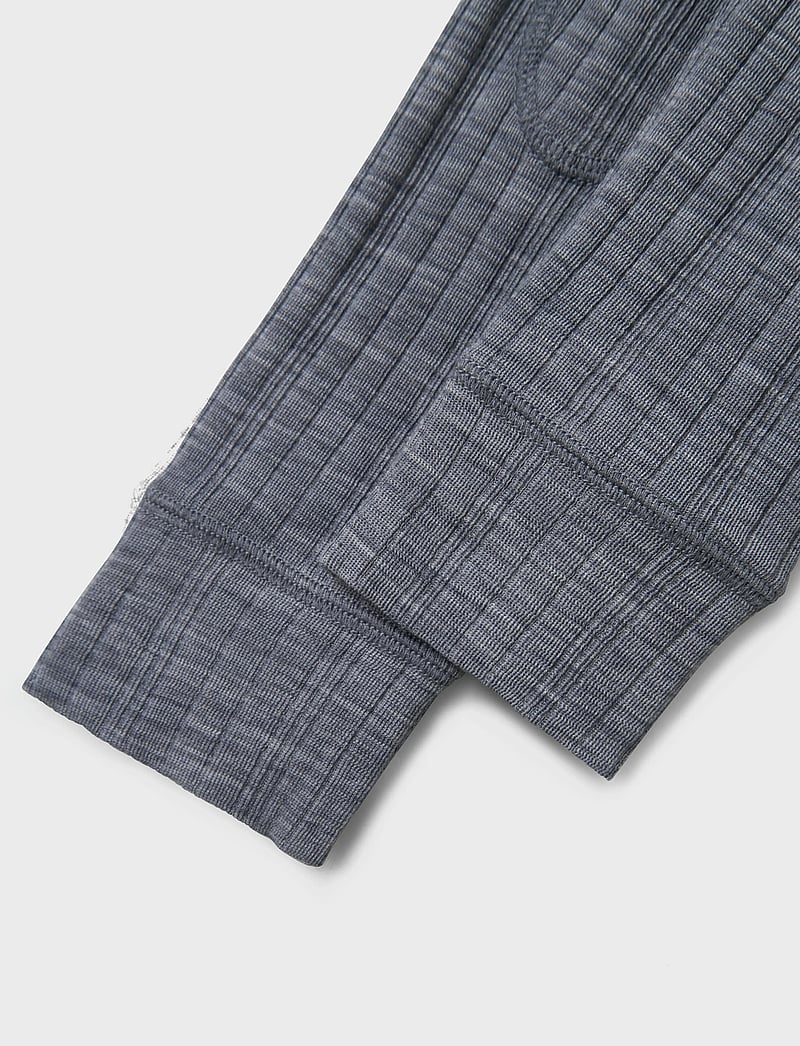 name it - NMMWANG WOOL NEEDLE LONGJOHN SOLID NOOS - folkstone gray - 3