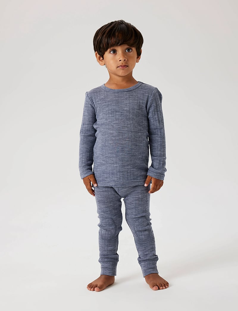 name it - NMMWANG WOOL NEEDLE LONGJOHN SOLID NOOS - folkstone gray - 4