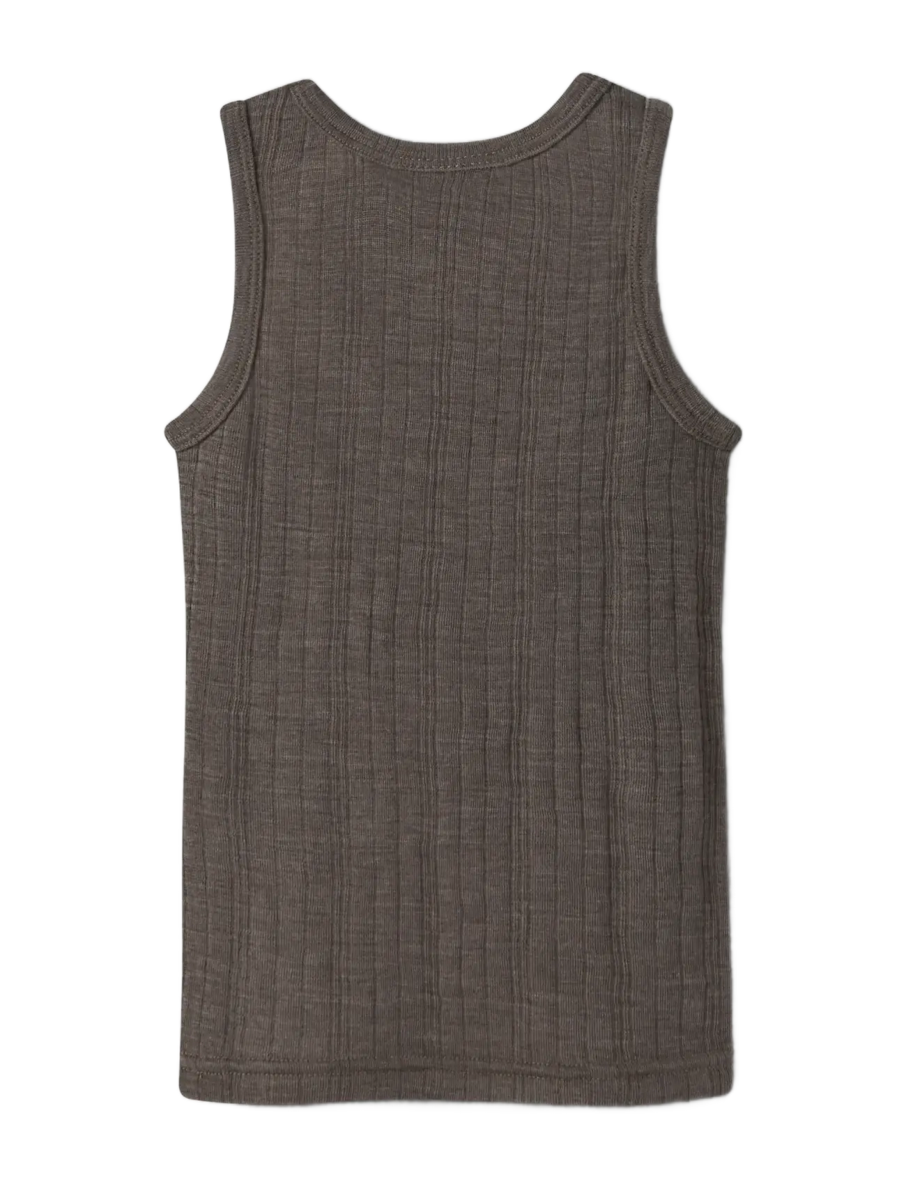 name it - NMMWANG WOOL NEEDLE TANK TOP - morel - 1