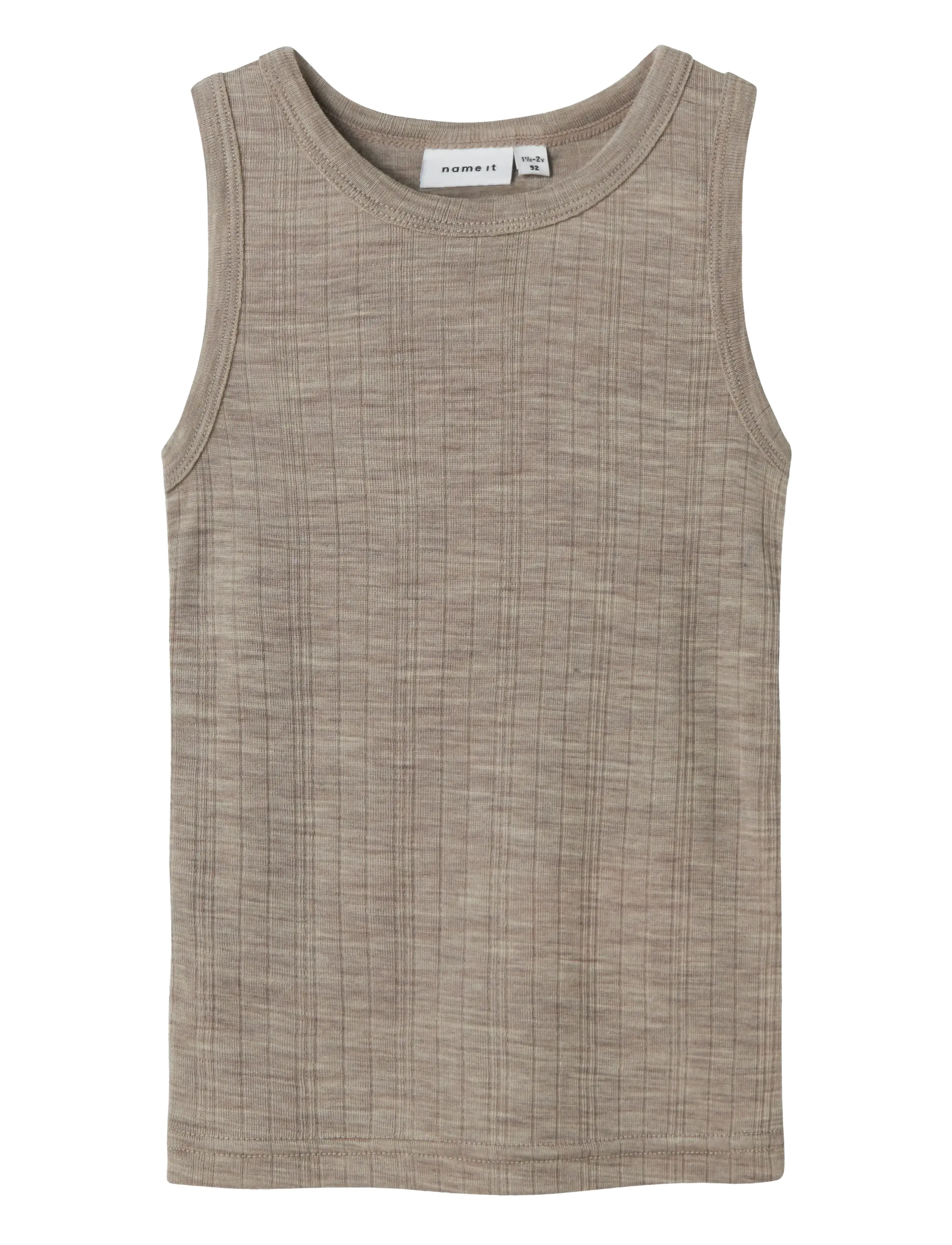 name it - NMMWANG WOOL NEEDLE TANK TOP - satellite - 1