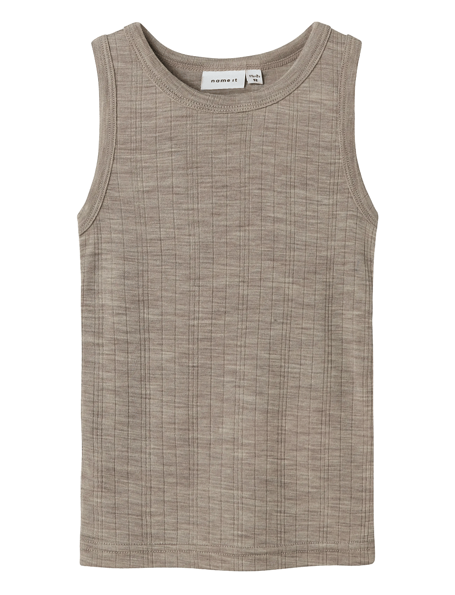 name it - NMMWANG WOOL NEEDLE TANK TOP - satellite - 1