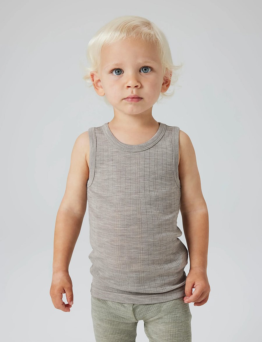 name it - NMMWANG WOOL NEEDLE TANK TOP - satellite - 0