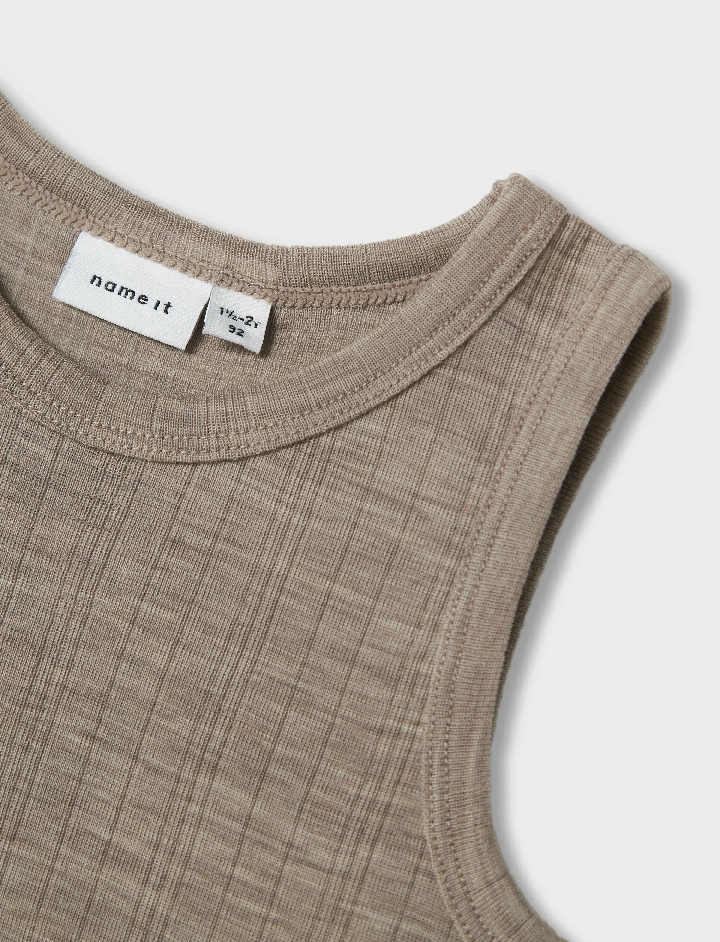 name it - NMMWANG WOOL NEEDLE TANK TOP - satellite - 3