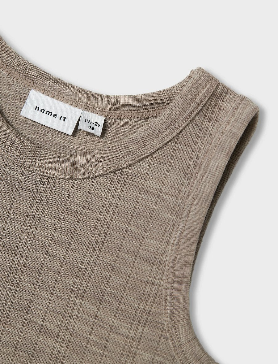 name it - NMMWANG WOOL NEEDLE TANK TOP - satellite - 3