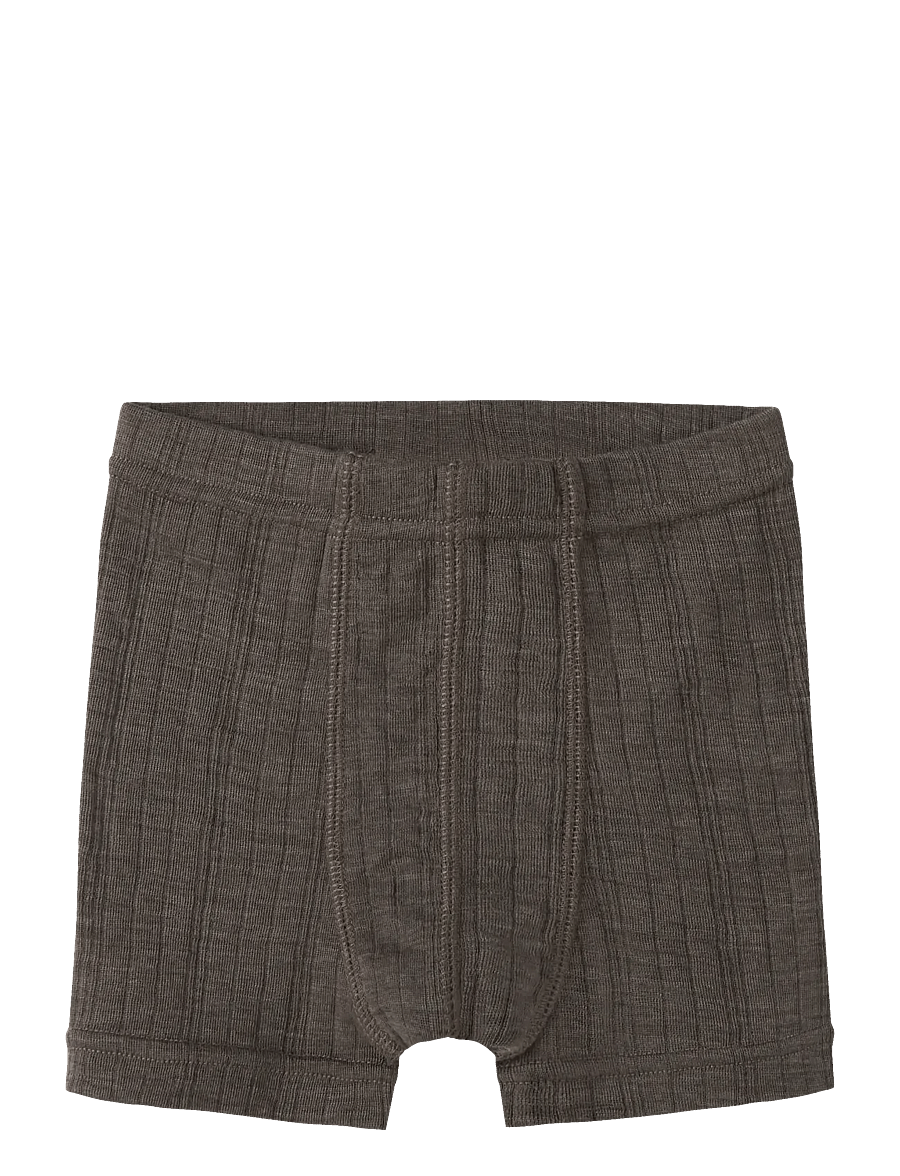 name it - NMMWANG WOOL NEEDLE BOXER - aluspüksid - morel - 0
