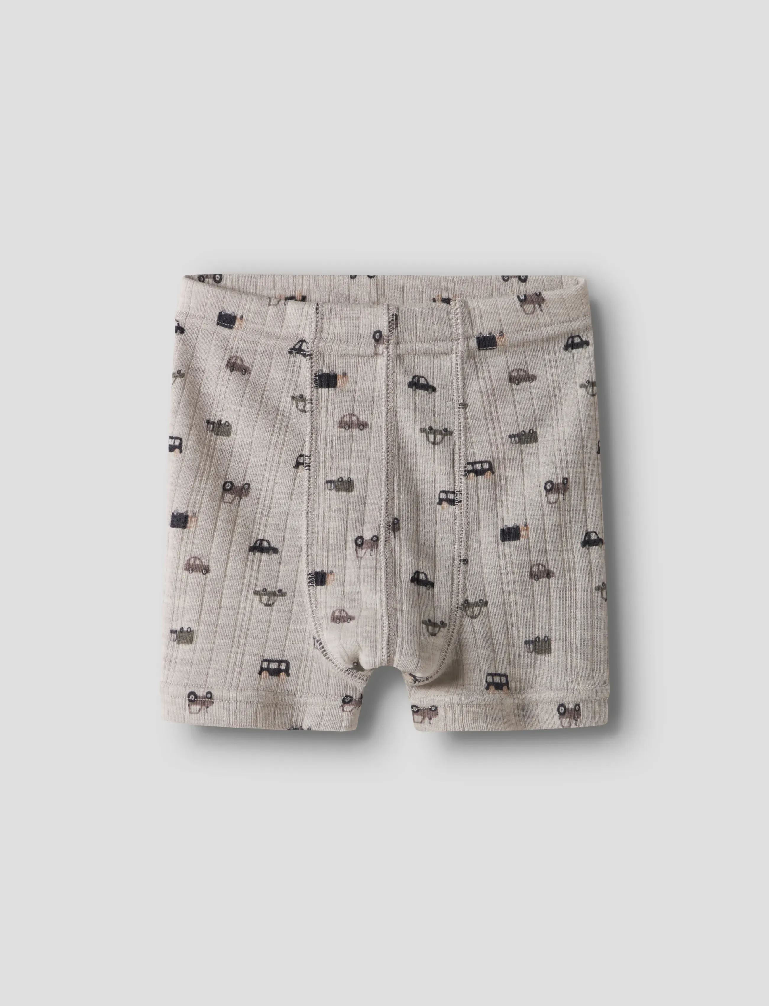 name it Nmmwang Wool Needle Boxer, 92, Grey, Undertøj > Underbukser, Børn
