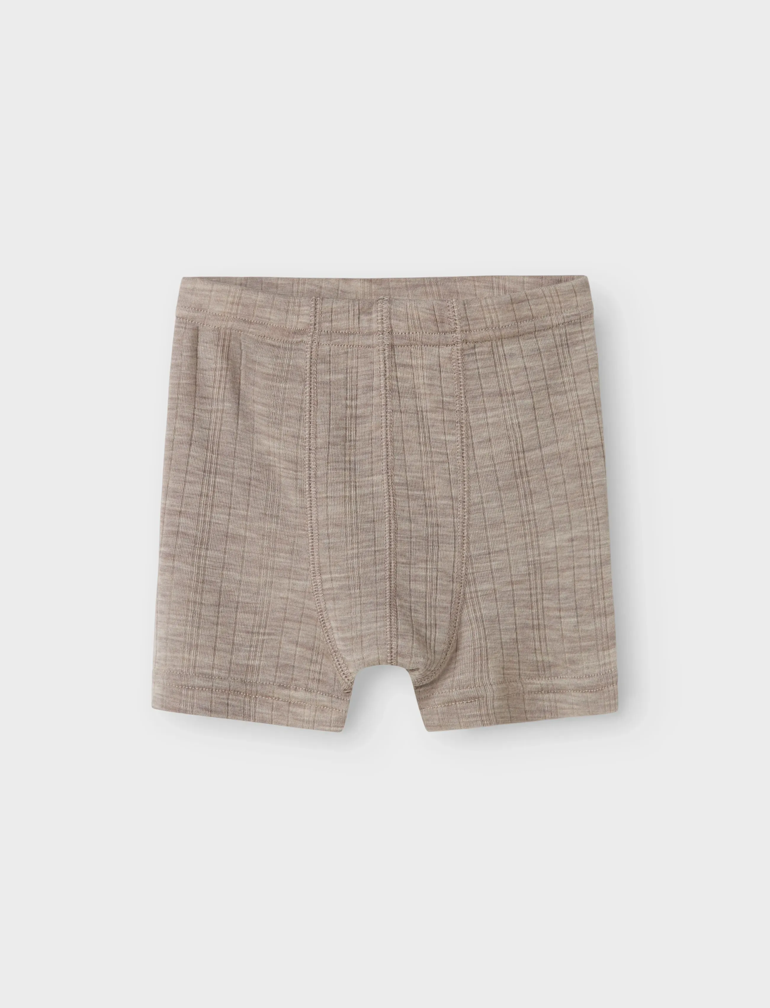 name it Nmmwang Wool Needle Boxer, Børn, Ribbet Boxer, Beige, Str: 104