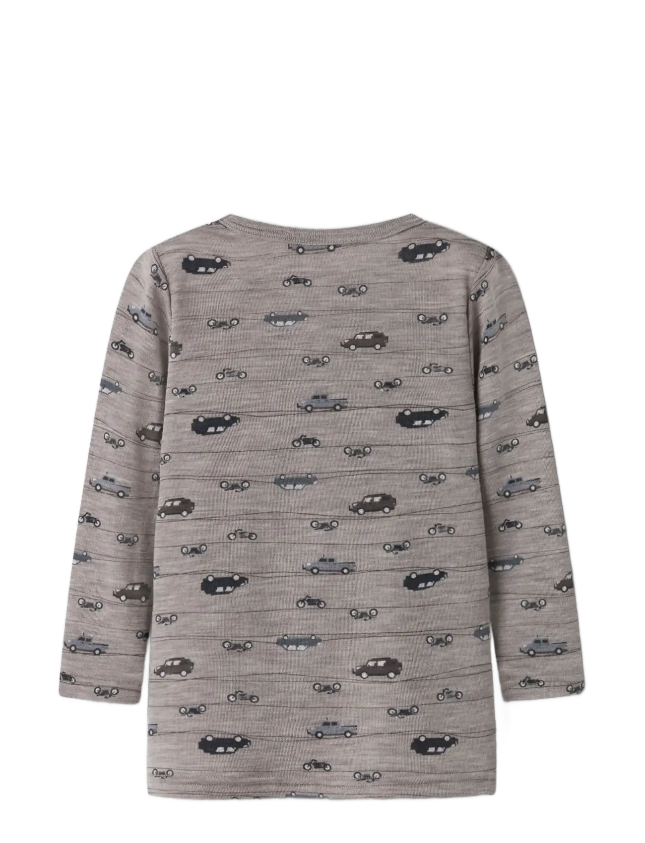 name it - NMMWANG WOOL RIB LS TOP AOP NOOS - satellite - 2