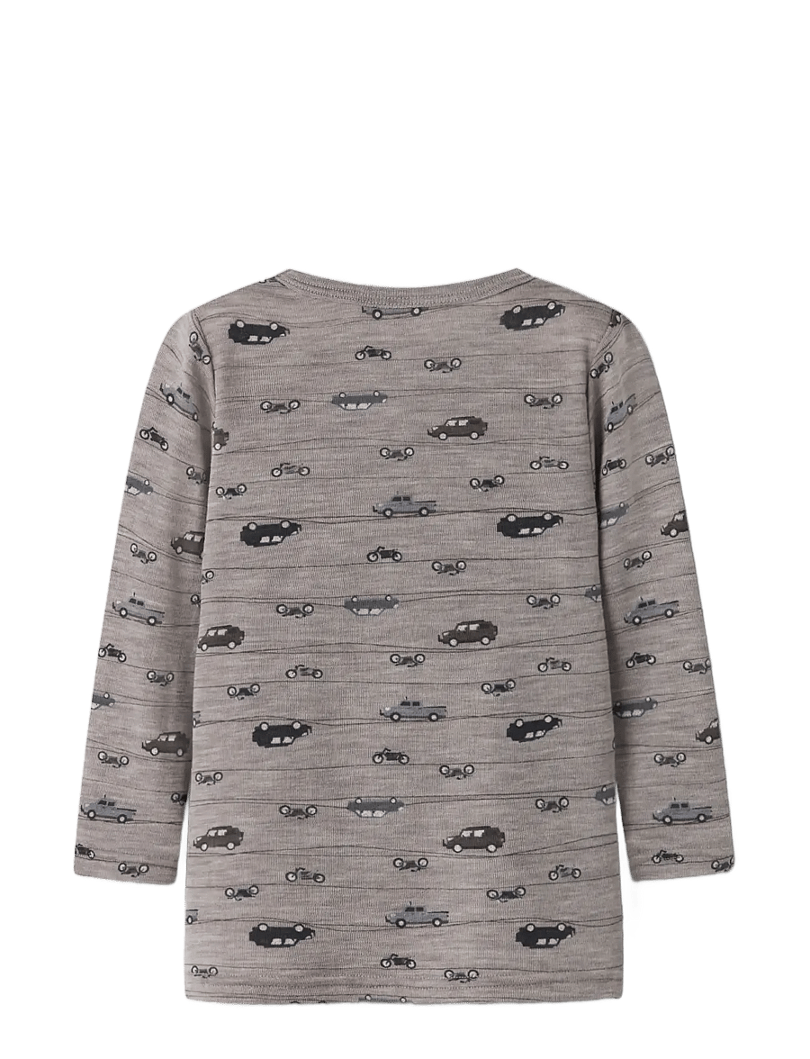 name it - NMMWANG WOOL RIB LS TOP AOP NOOS - satellite - 2