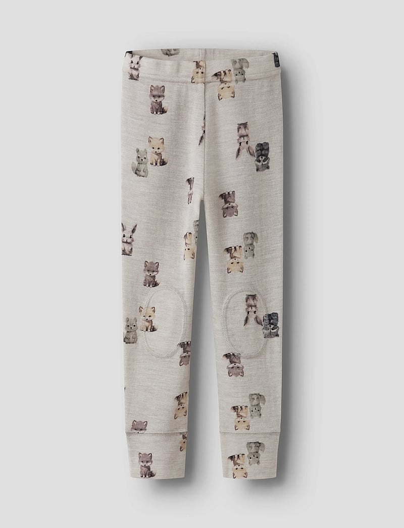 name it - NMMWANG WOOL RIB LONGJOHN AOP - nacreous cloud - 0