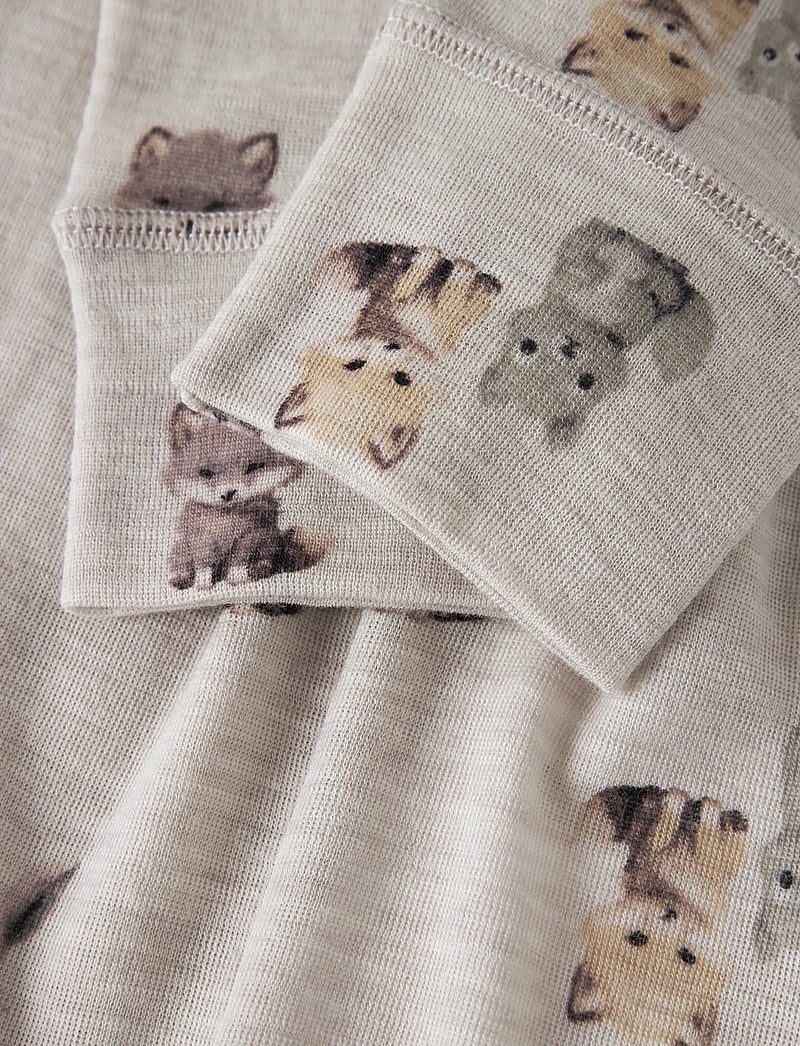 name it - NMMWANG WOOL RIB LONGJOHN AOP - nacreous cloud - 1