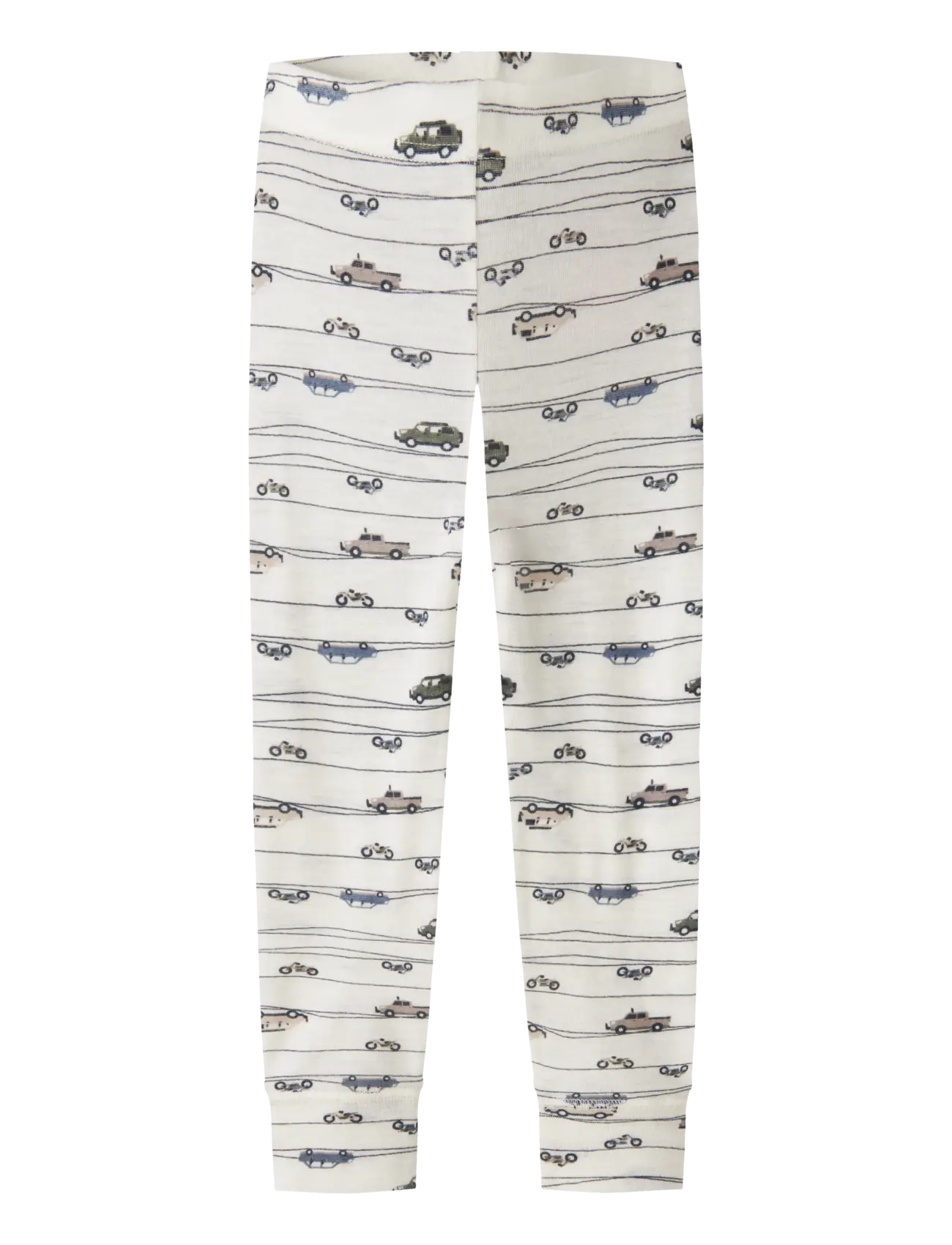 name it NMMWANG WOOL RIB LONGJOHN AOP NOOS - Winterkollektion - SNOW WHITE / white